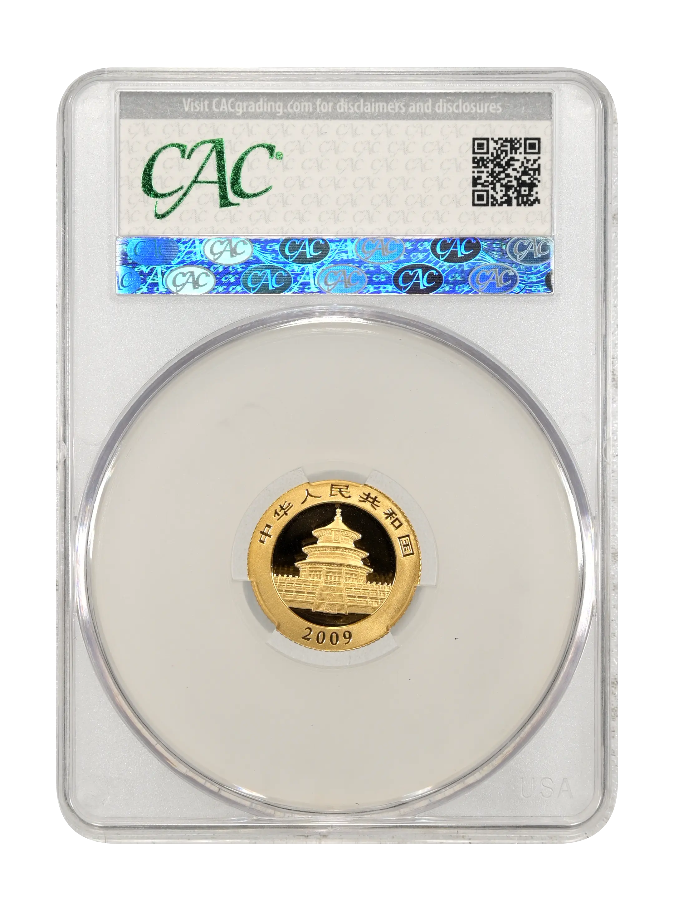 2009 G50Y 1/10oz Gold, Panda MS (PAN501A) thumbnail 4