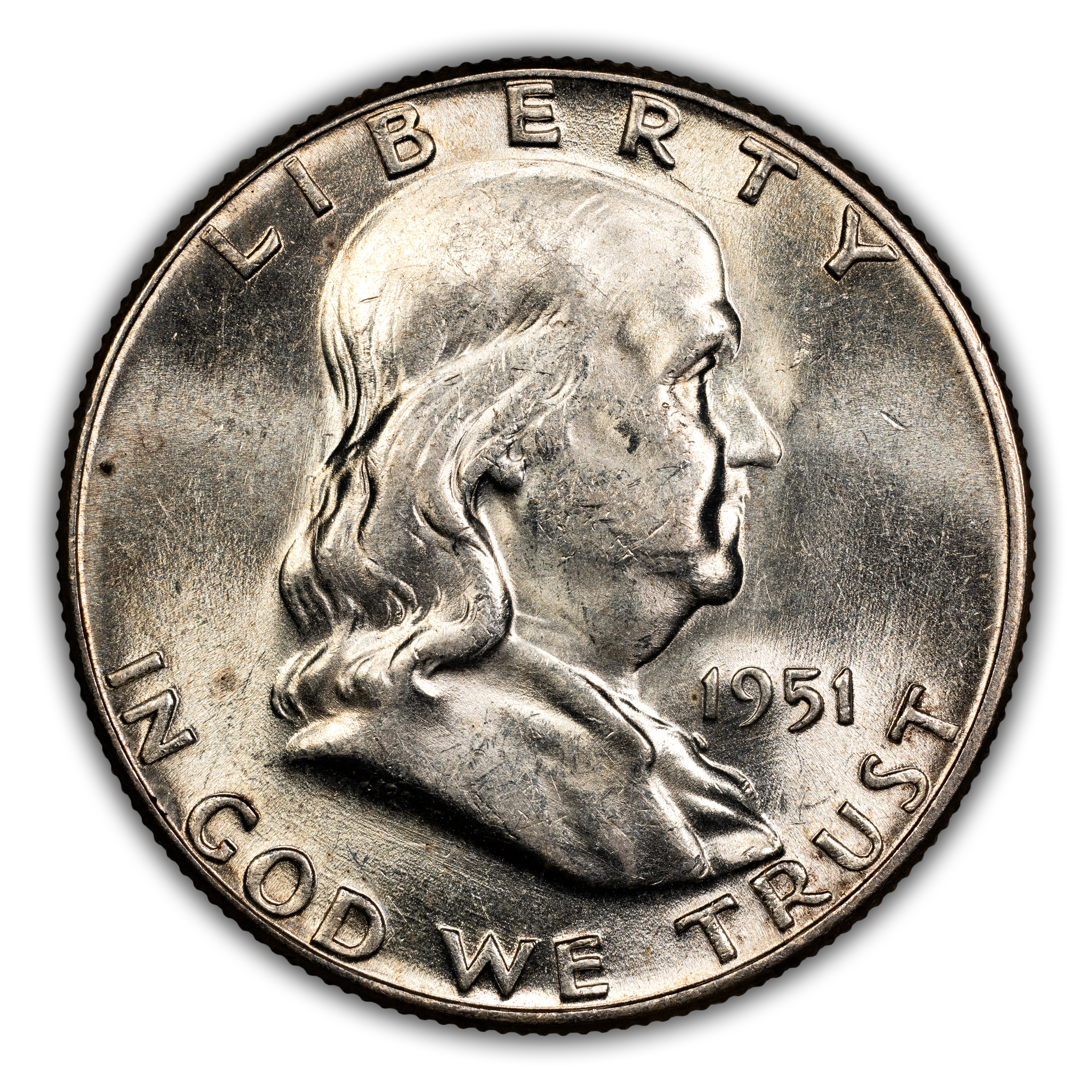 1951 50c Obverse Die Clash, FS-402 MS