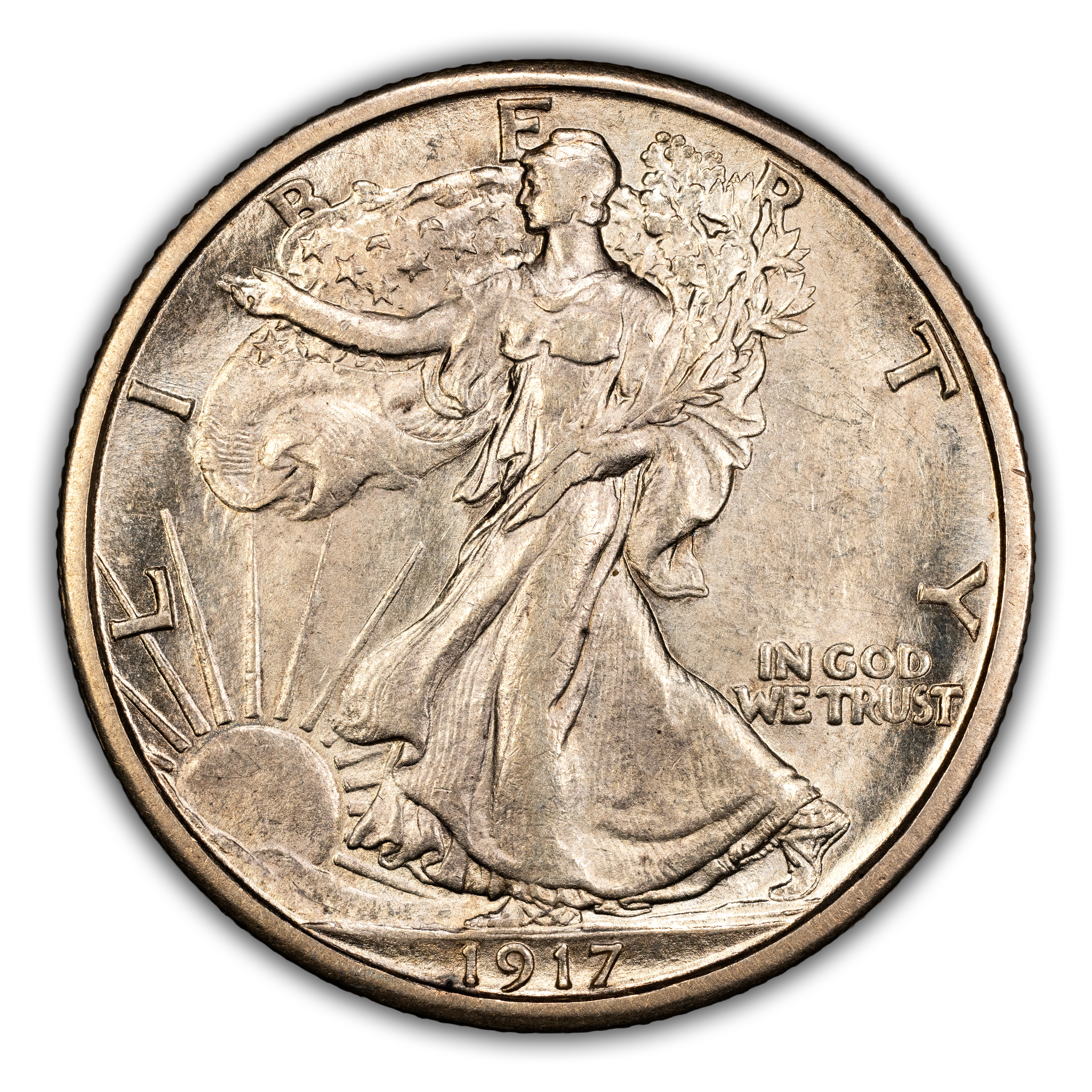 1917-S 50c Mintmark Reverse MS thumbnail 2
