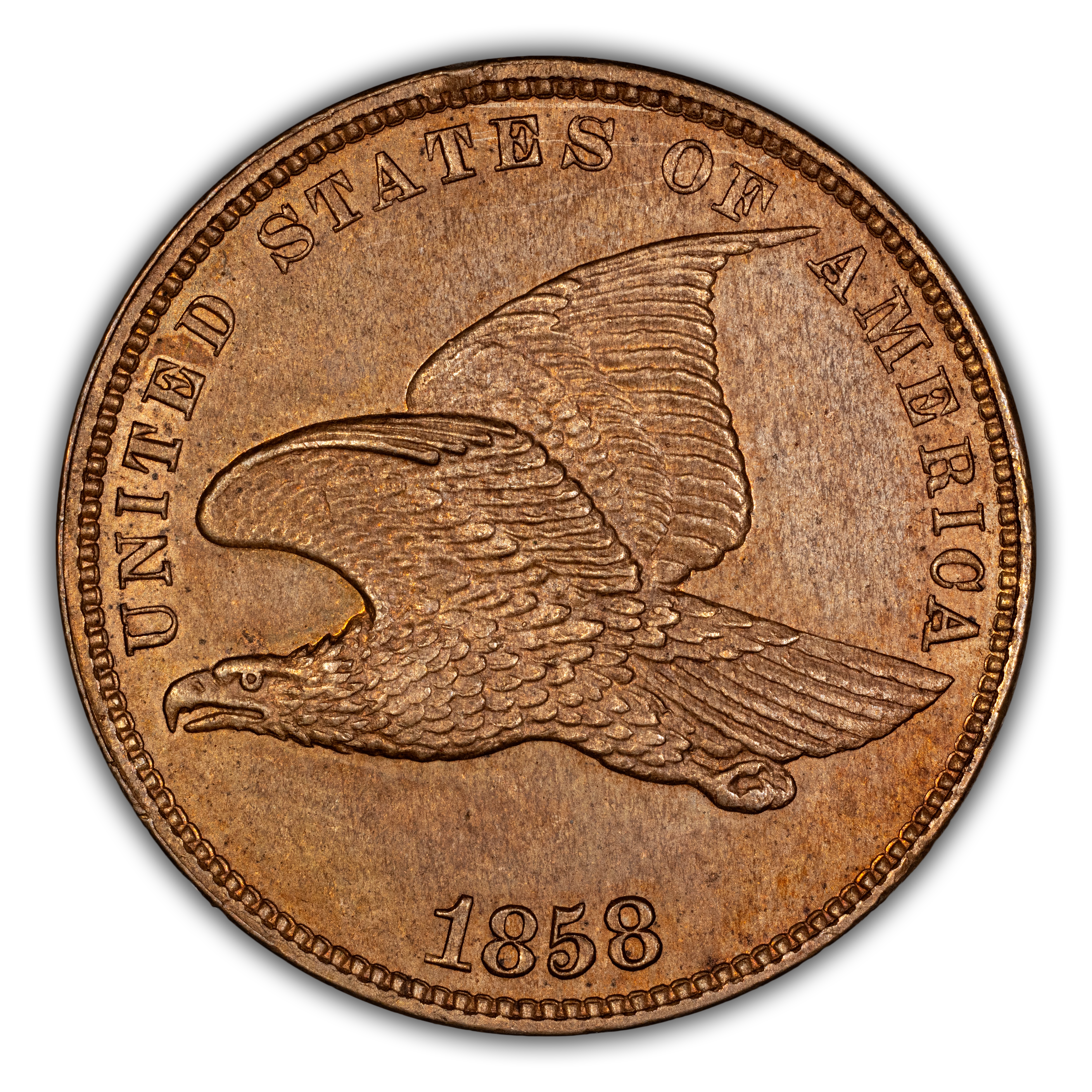 1858 1c Flying Eagle, Small Letters MS thumbnail 4