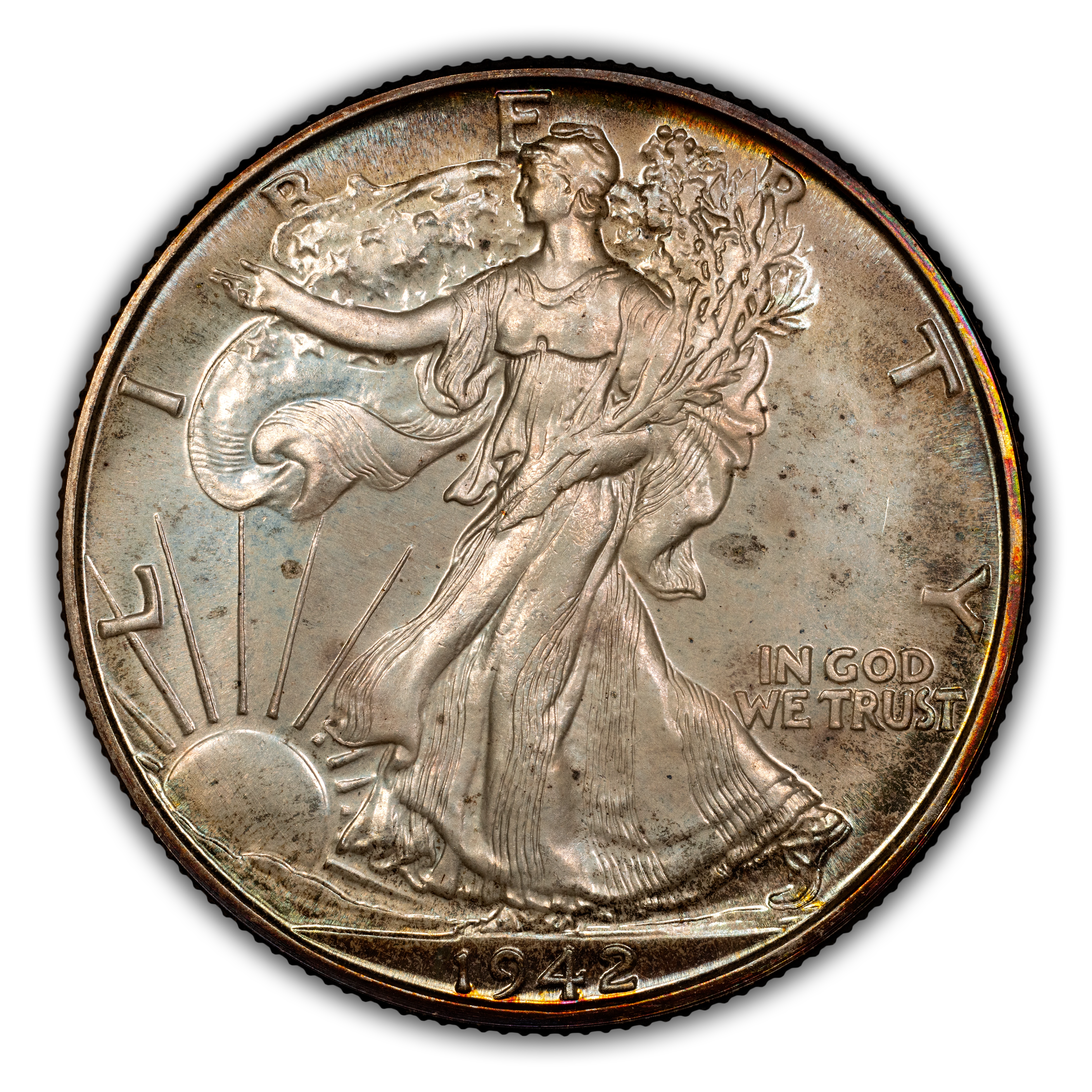 Walking Liberty Half Dollar Set 50c 7 Coins PR thumbnail 20