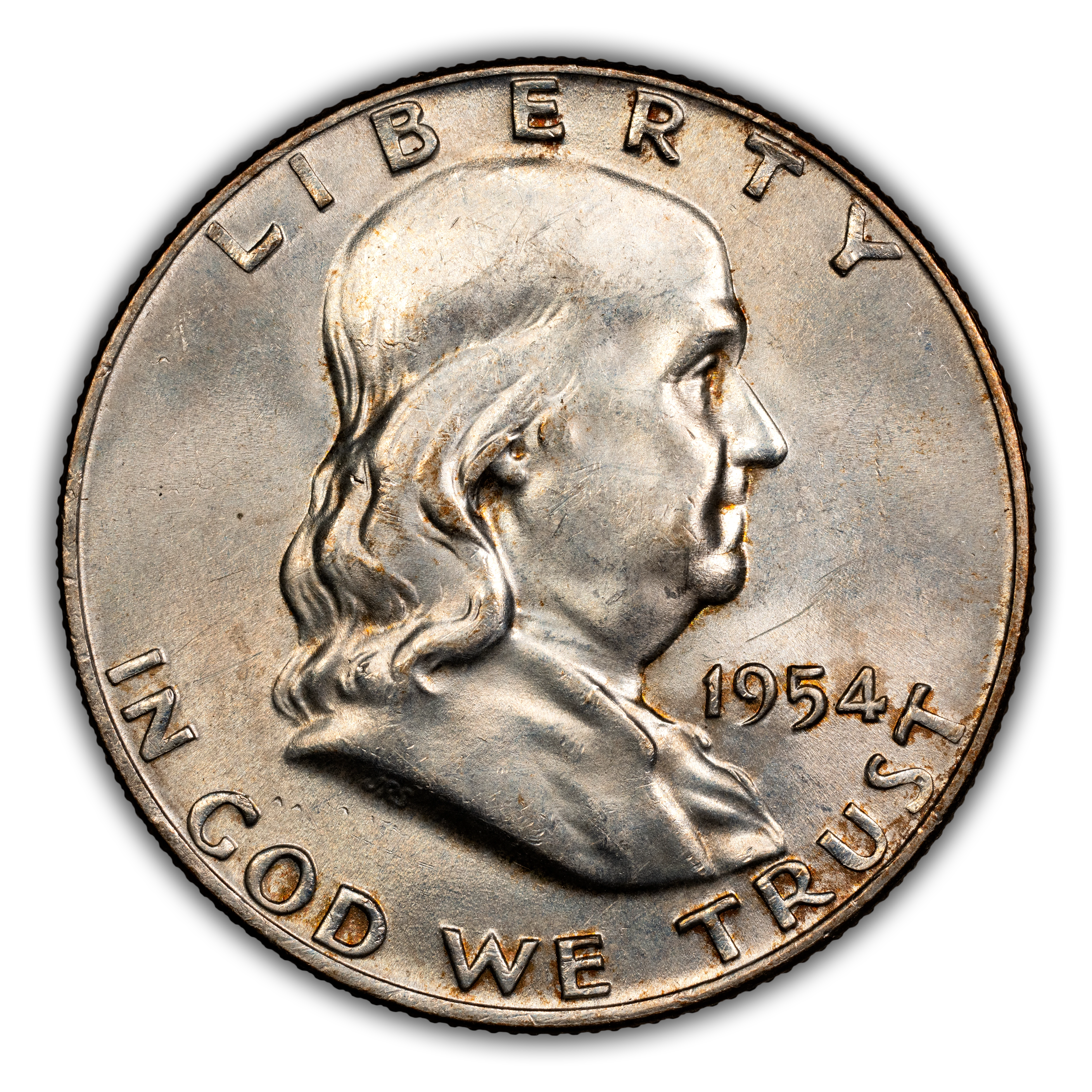 1954-D 50c Obverse Die Clash, FS-402 MS thumbnail 2