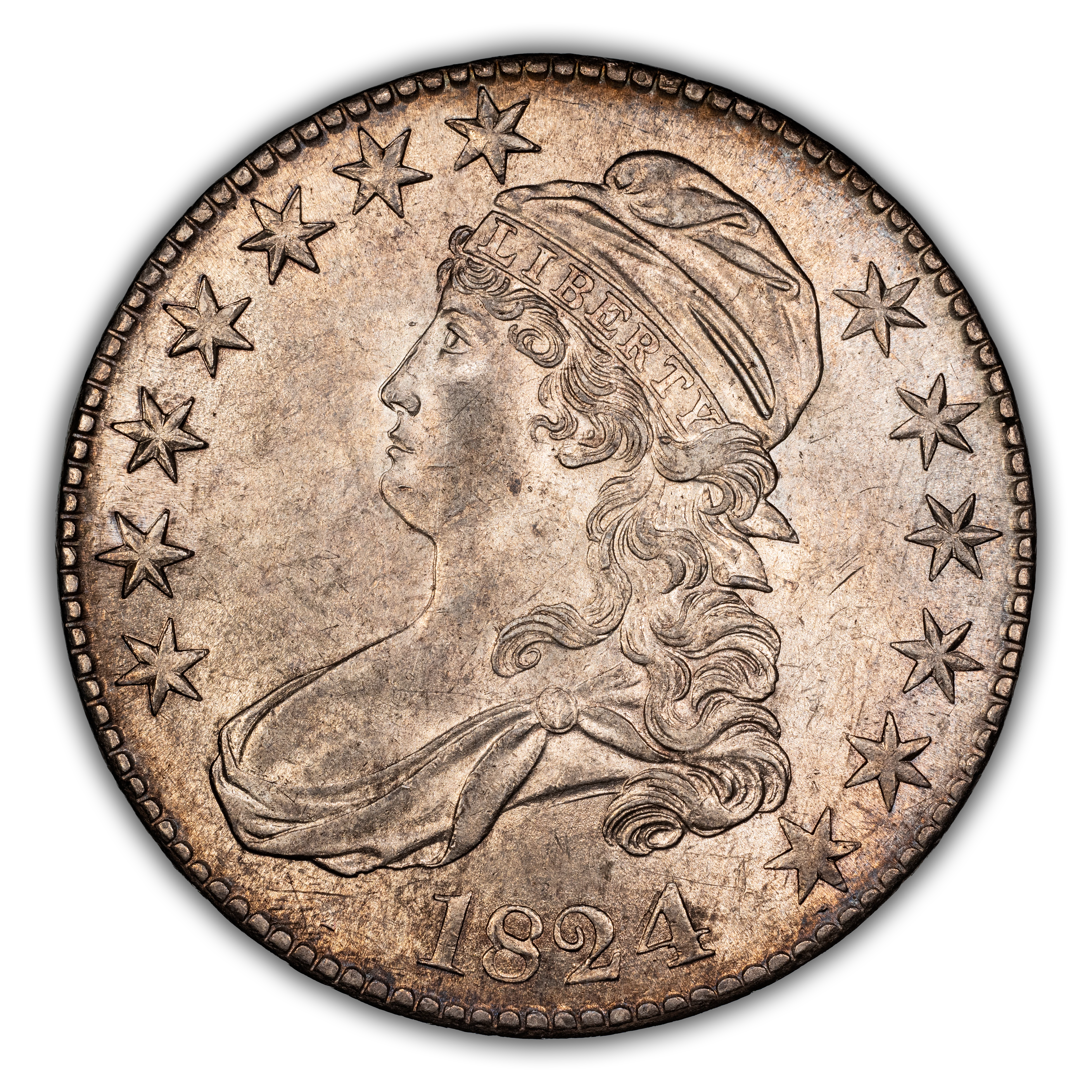 1824/4 50c Overdate, O-109 MS