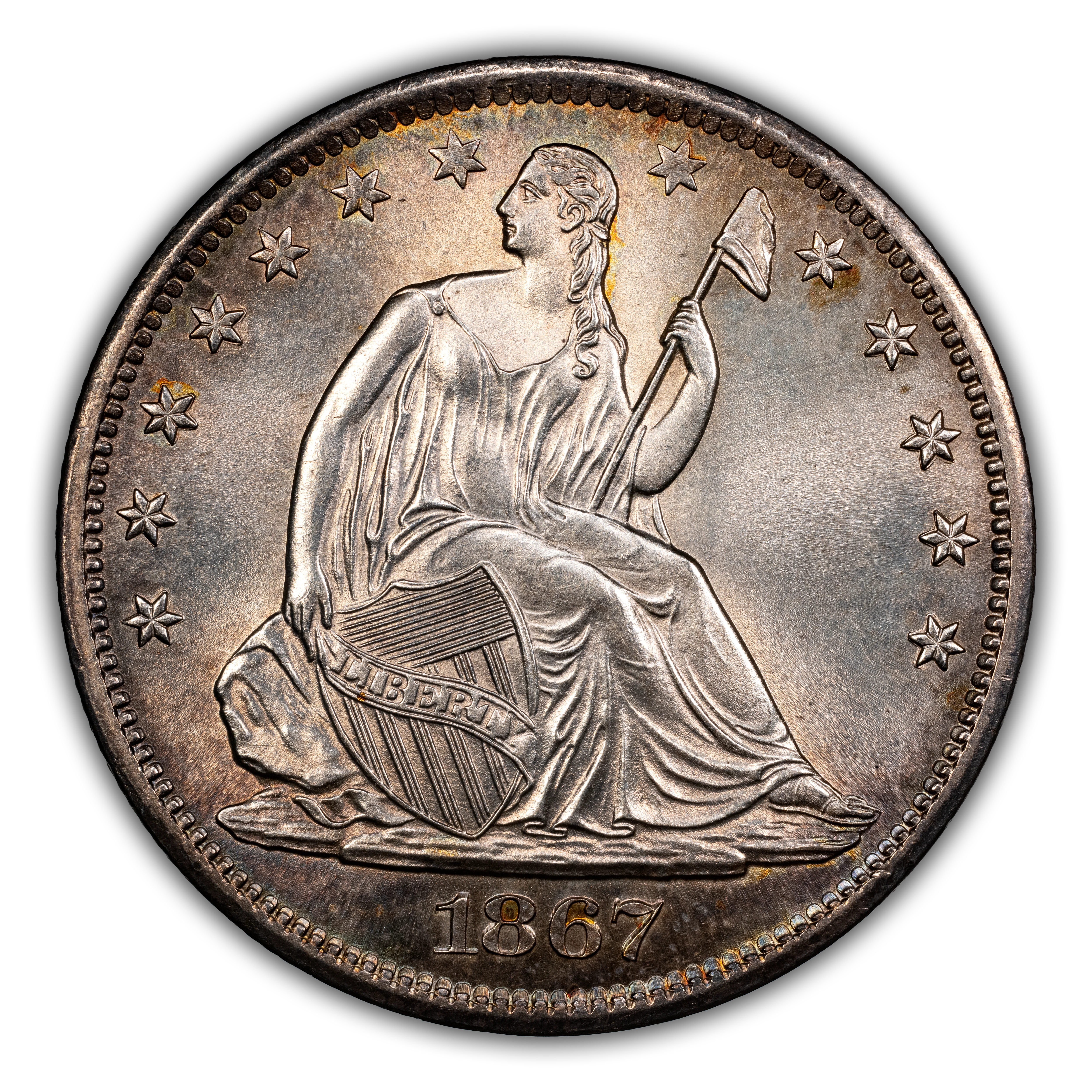 1867-S 50c MS
