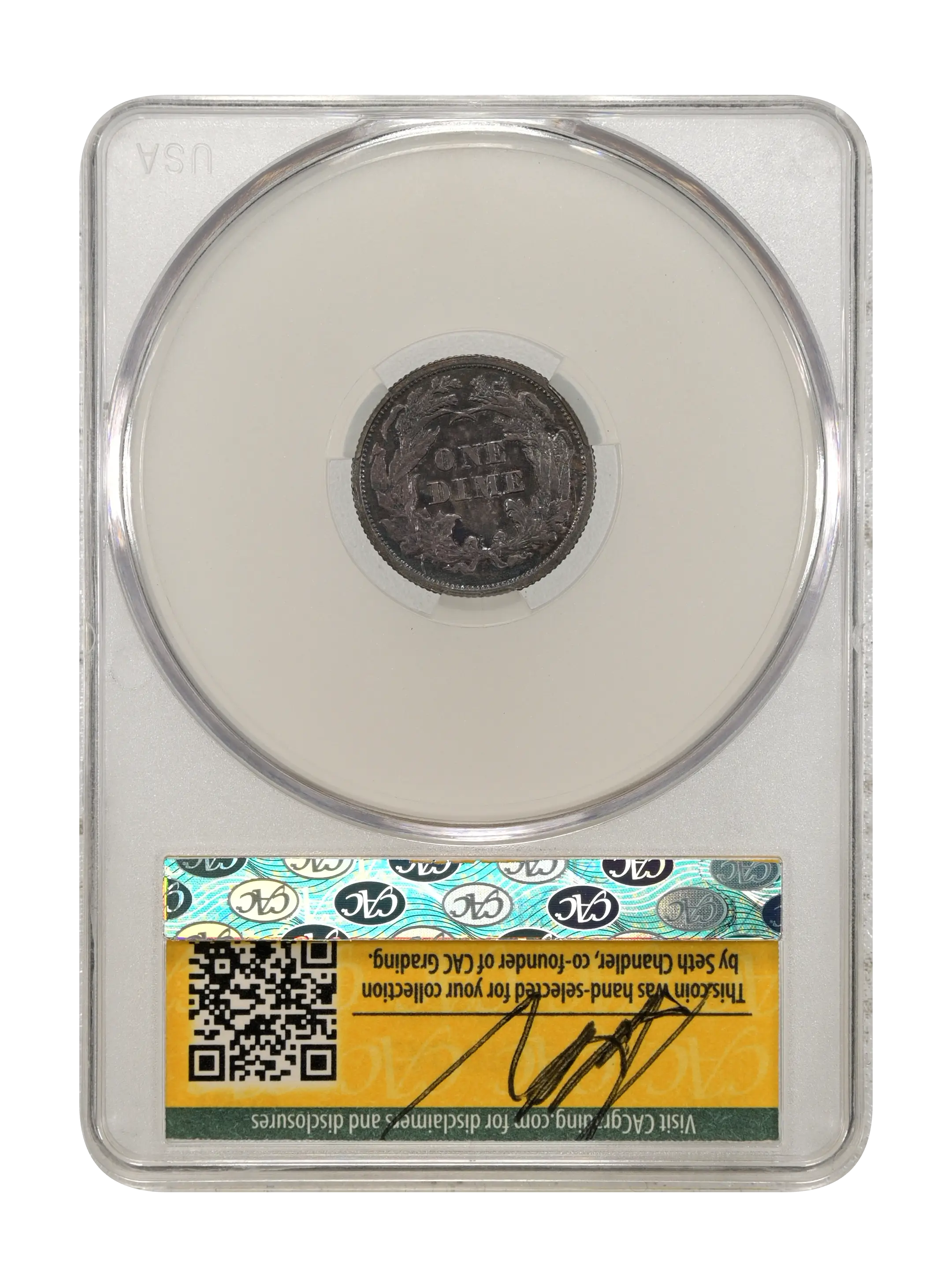 1865 10c PR64 CAC thumbnail 21