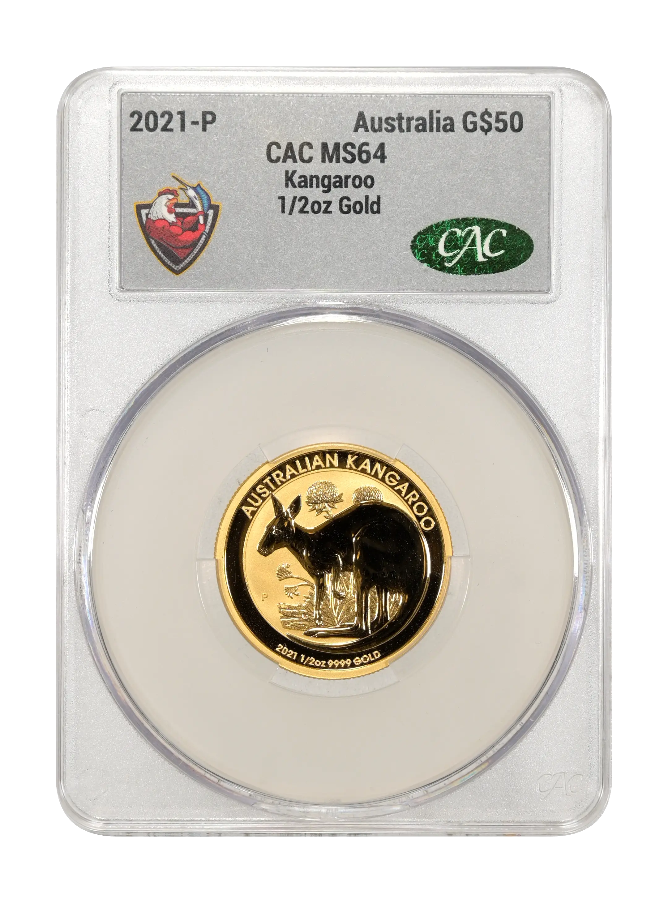2021-P G$50 1/2oz Gold, Kangaroo MS