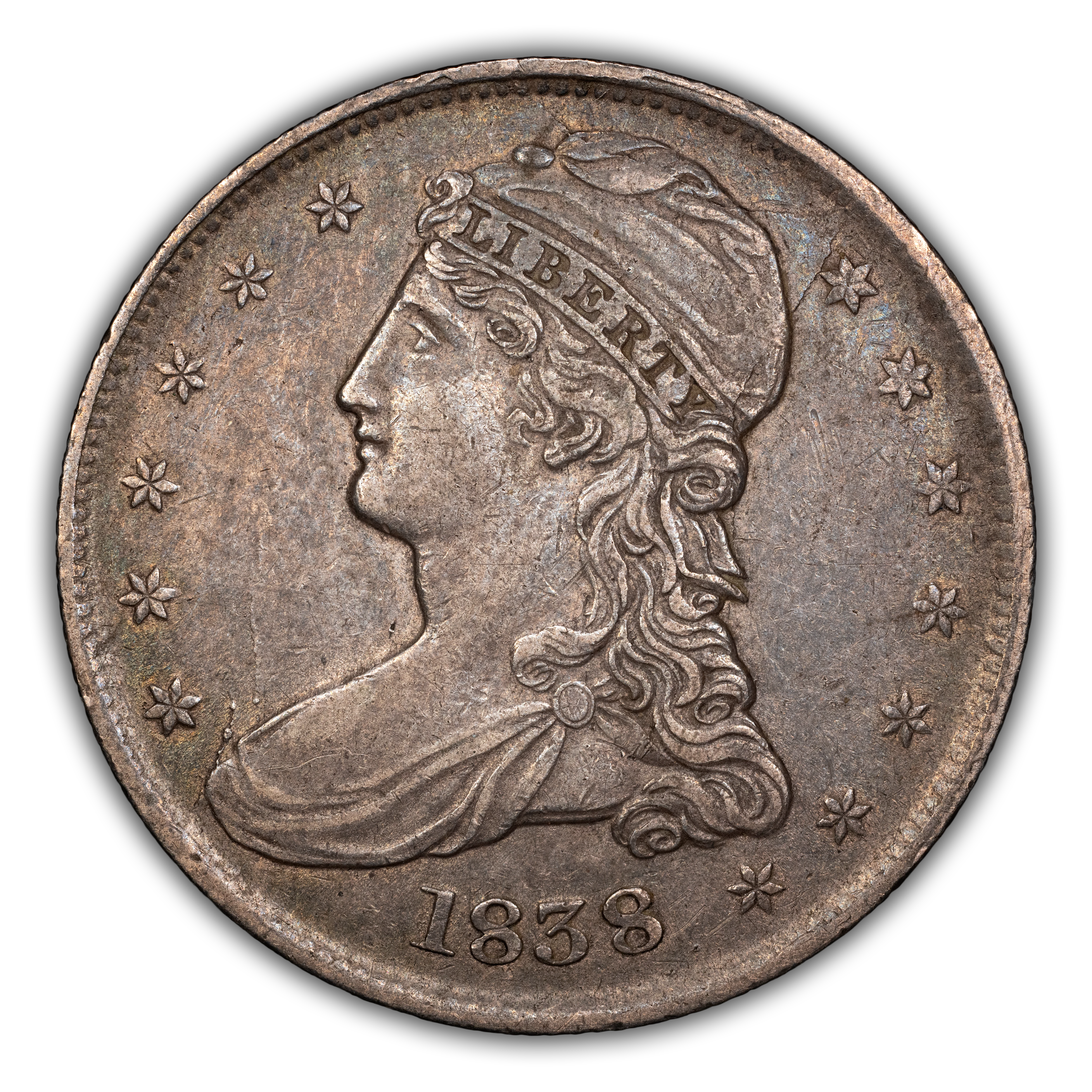 1838 50c Reeded Edge, GR-15 MS thumbnail 2