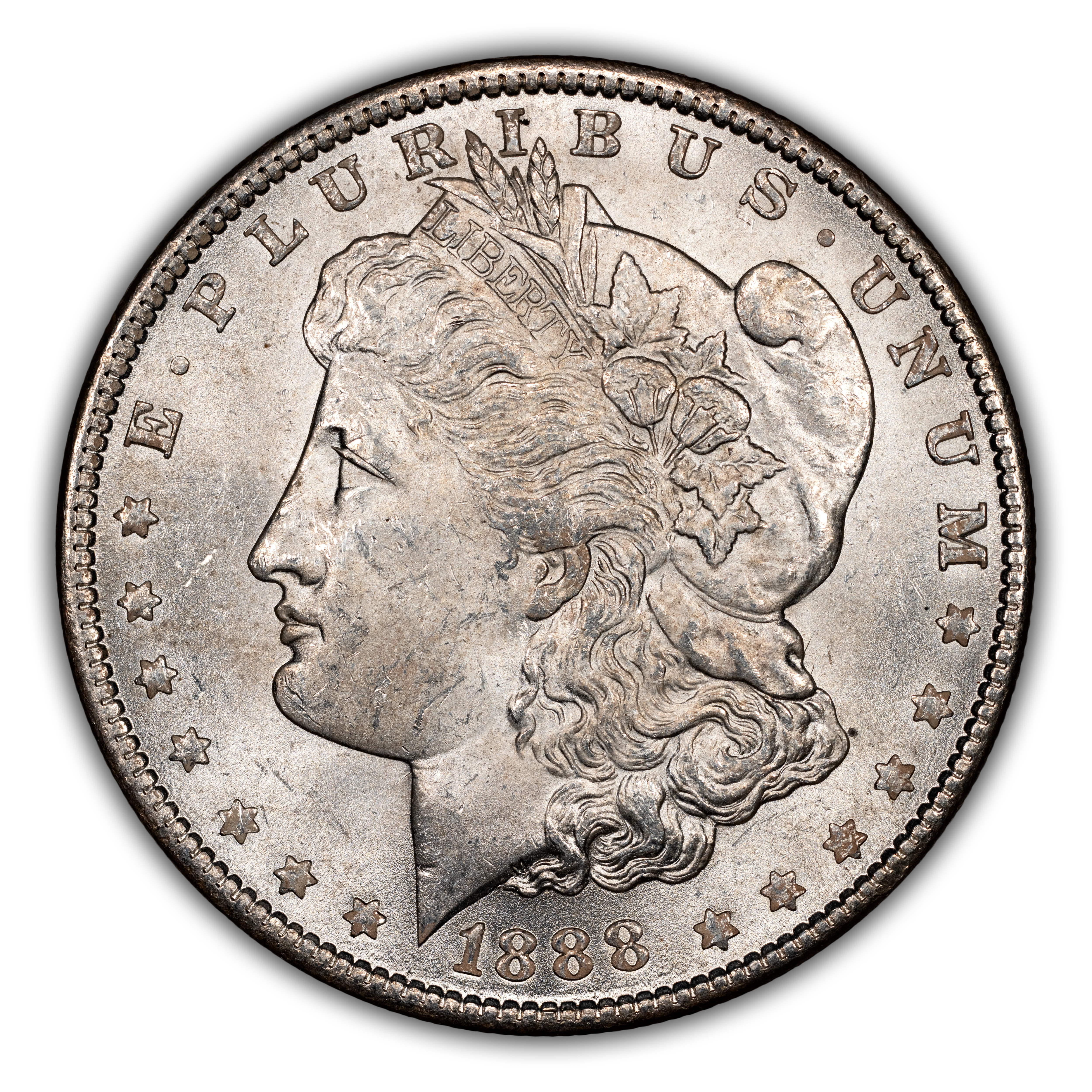 1888 $1  Doubled PLURIBUS, VAM-32 MS thumbnail 2
