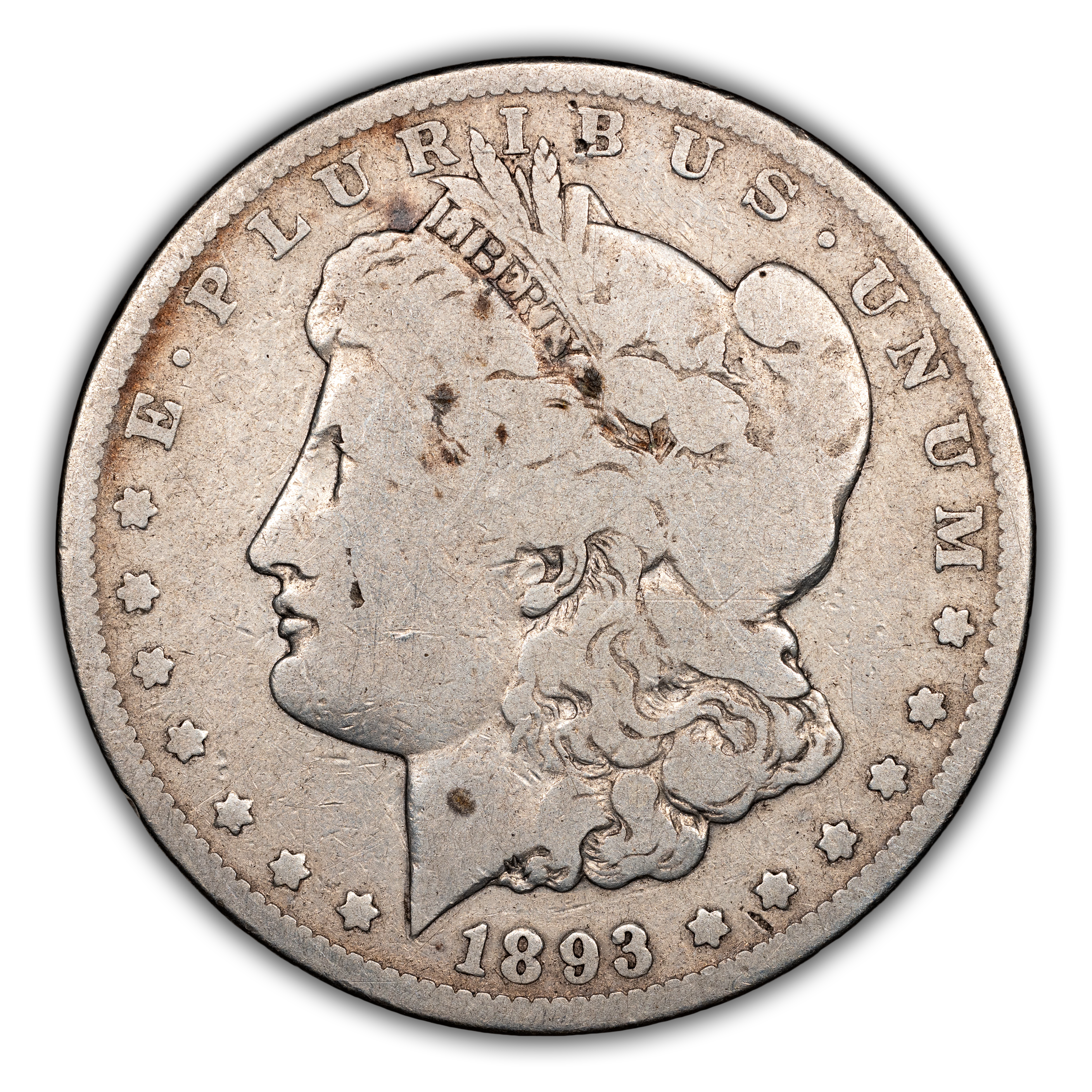 1893-CC $1  Doubled 3, Far Date, VAM-4 MS thumbnail 3