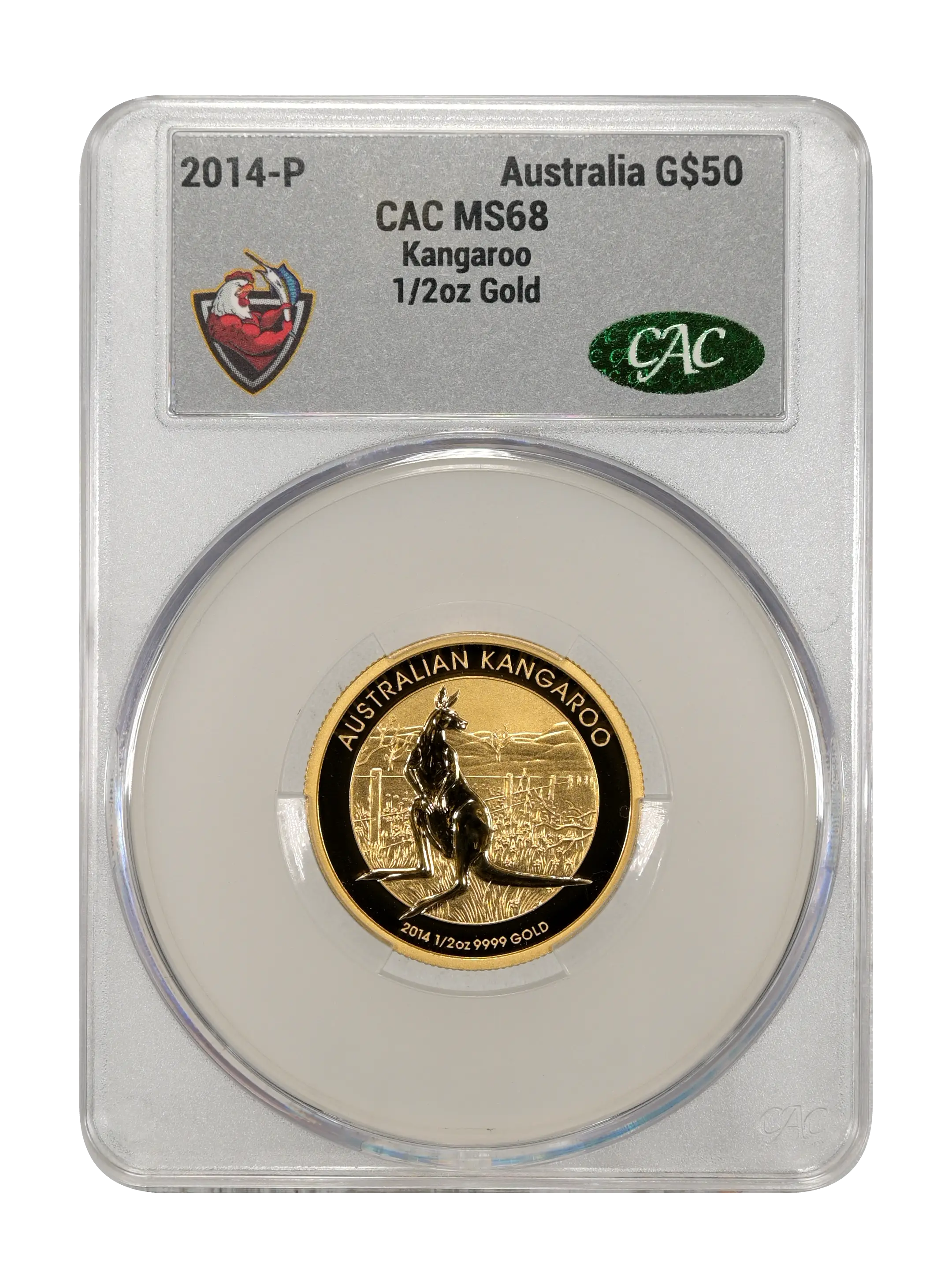 2014-P G$50 1/2oz Gold, Kangaroo MS