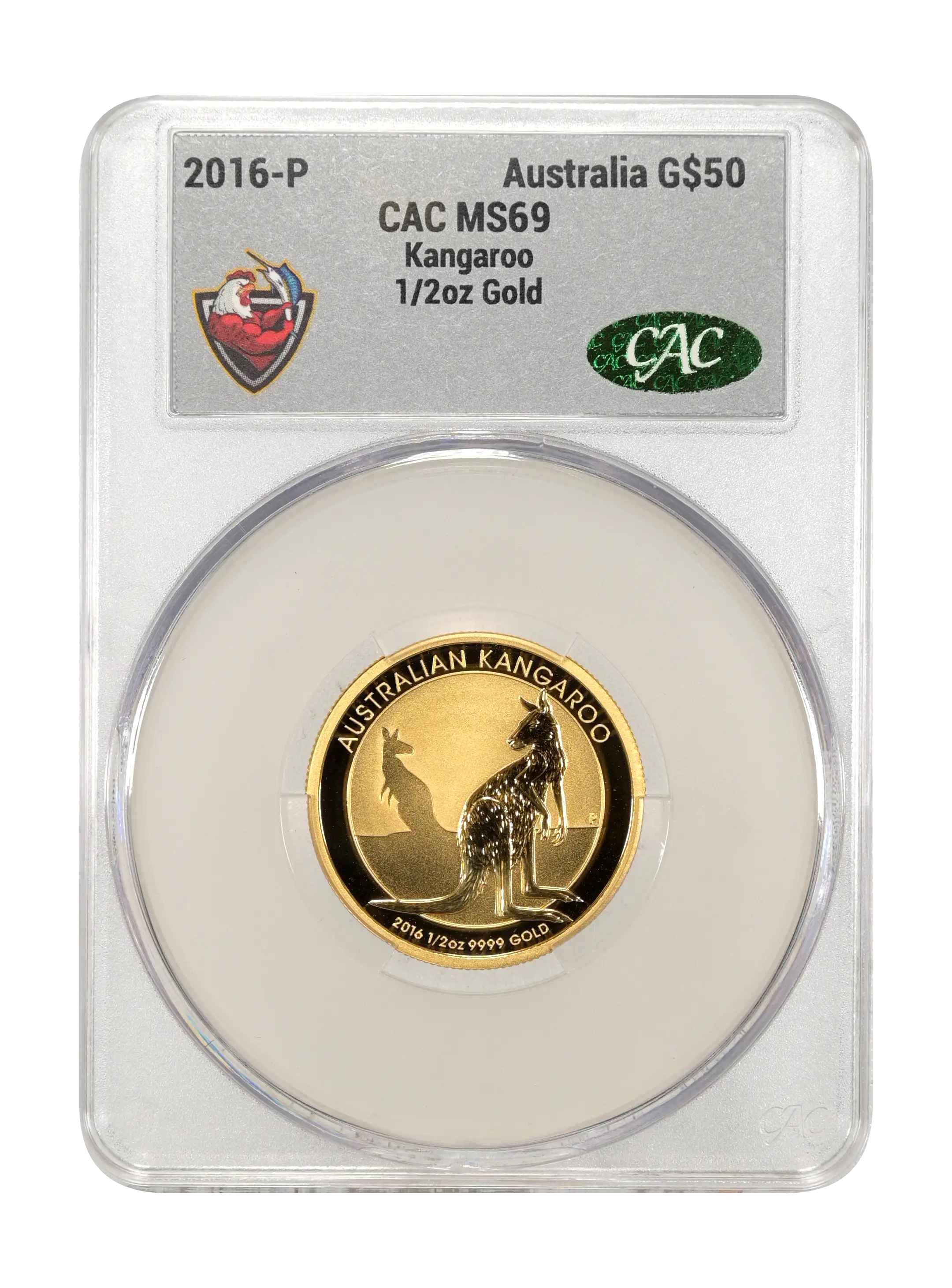 2016-P G$50 1/2oz Gold, Kangaroo MS