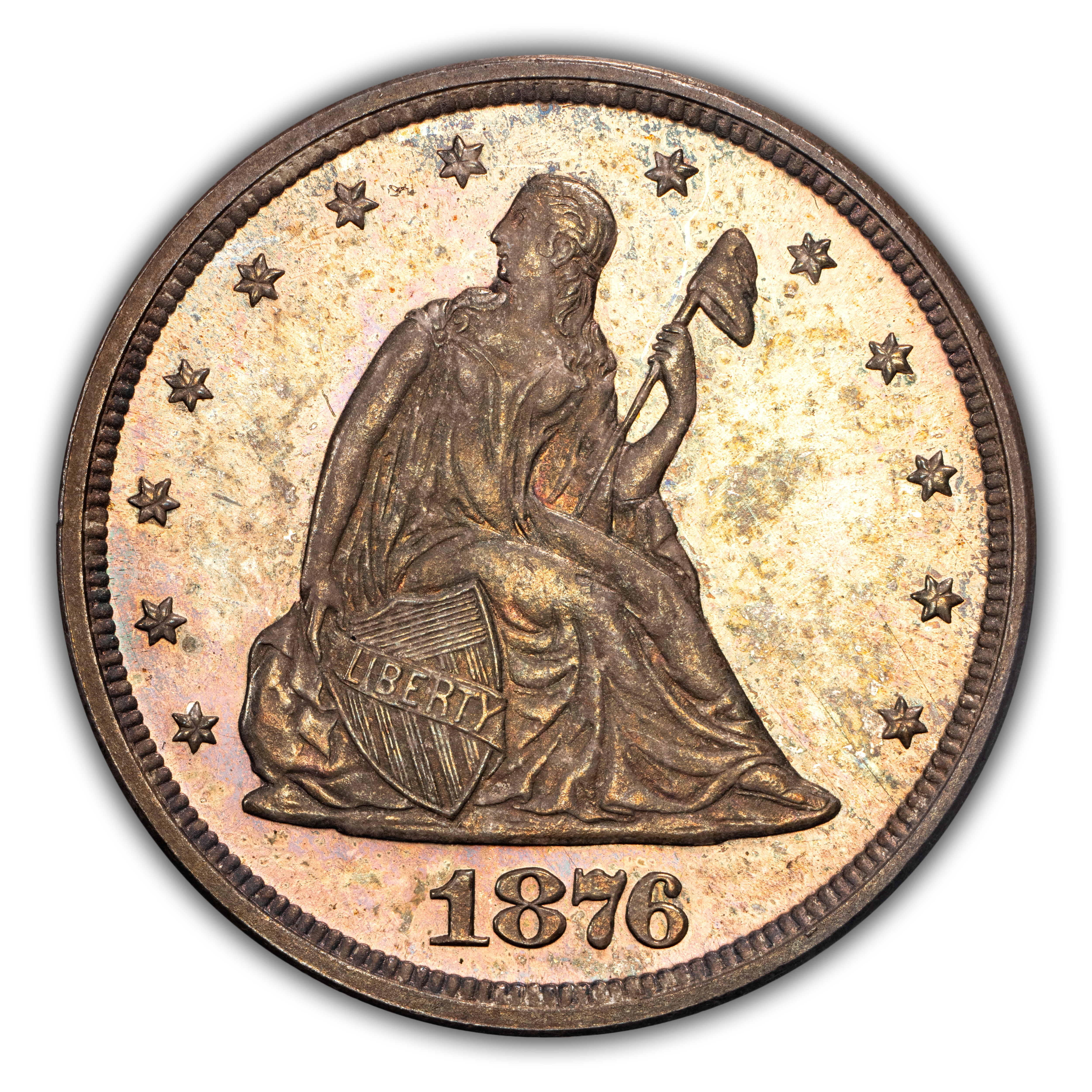 Twenty-Cent Piece Set 20c Seated Liberty, 4 Coins PR thumbnail 6