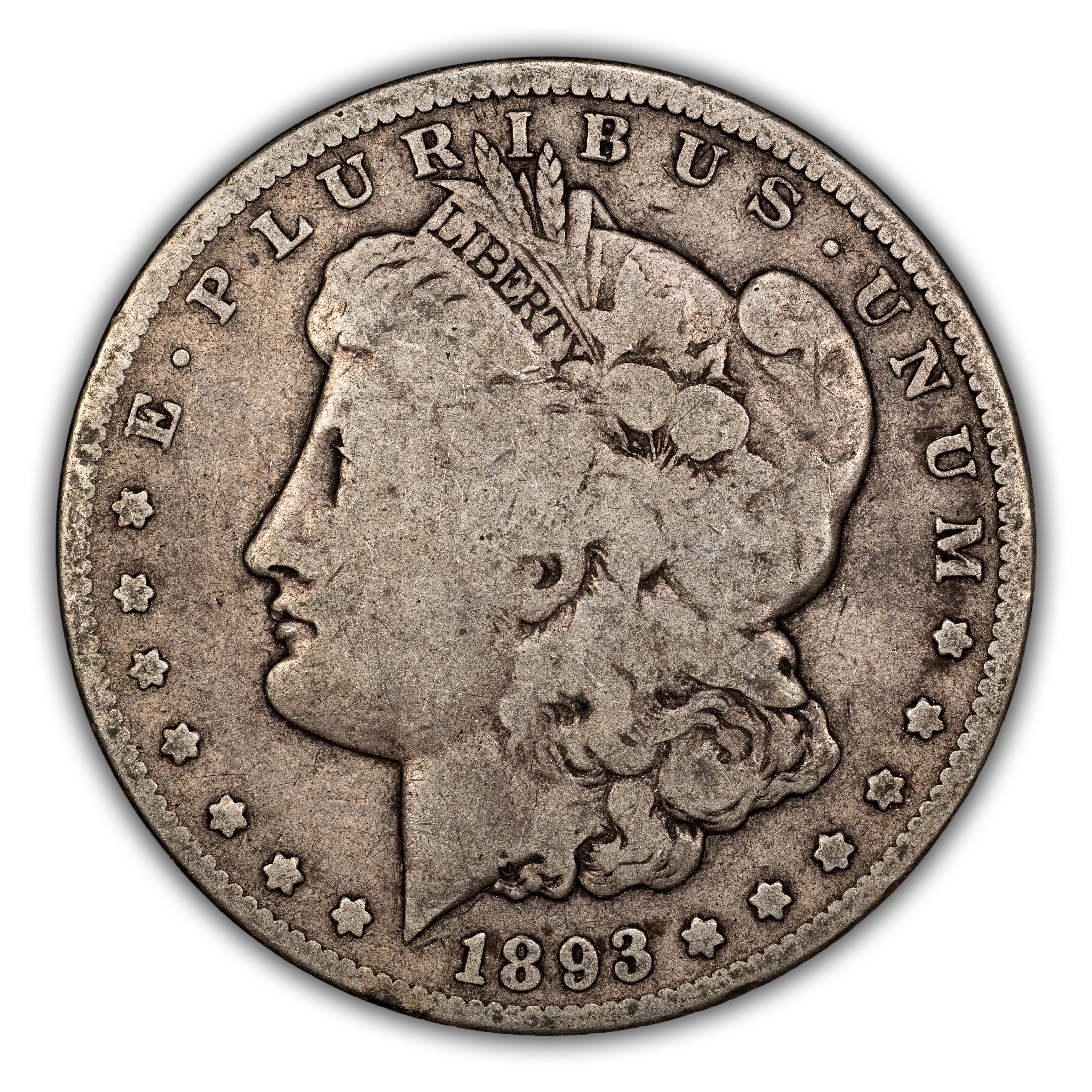 1893-CC $1  Doubled 3, Far Date, VAM-4 MS thumbnail 2