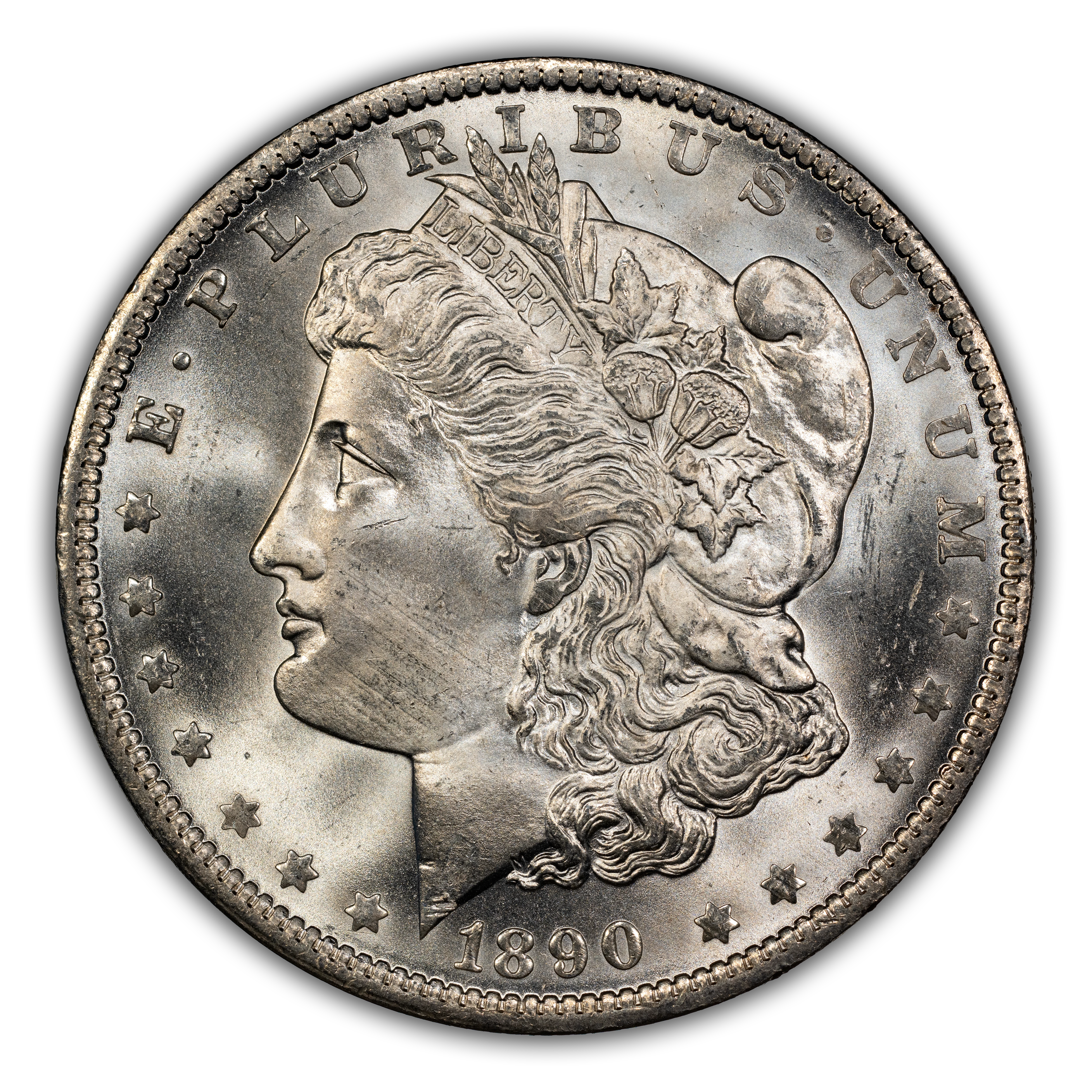 1890-O $1  Die Break AMERICA, VAM-4C MS thumbnail 4