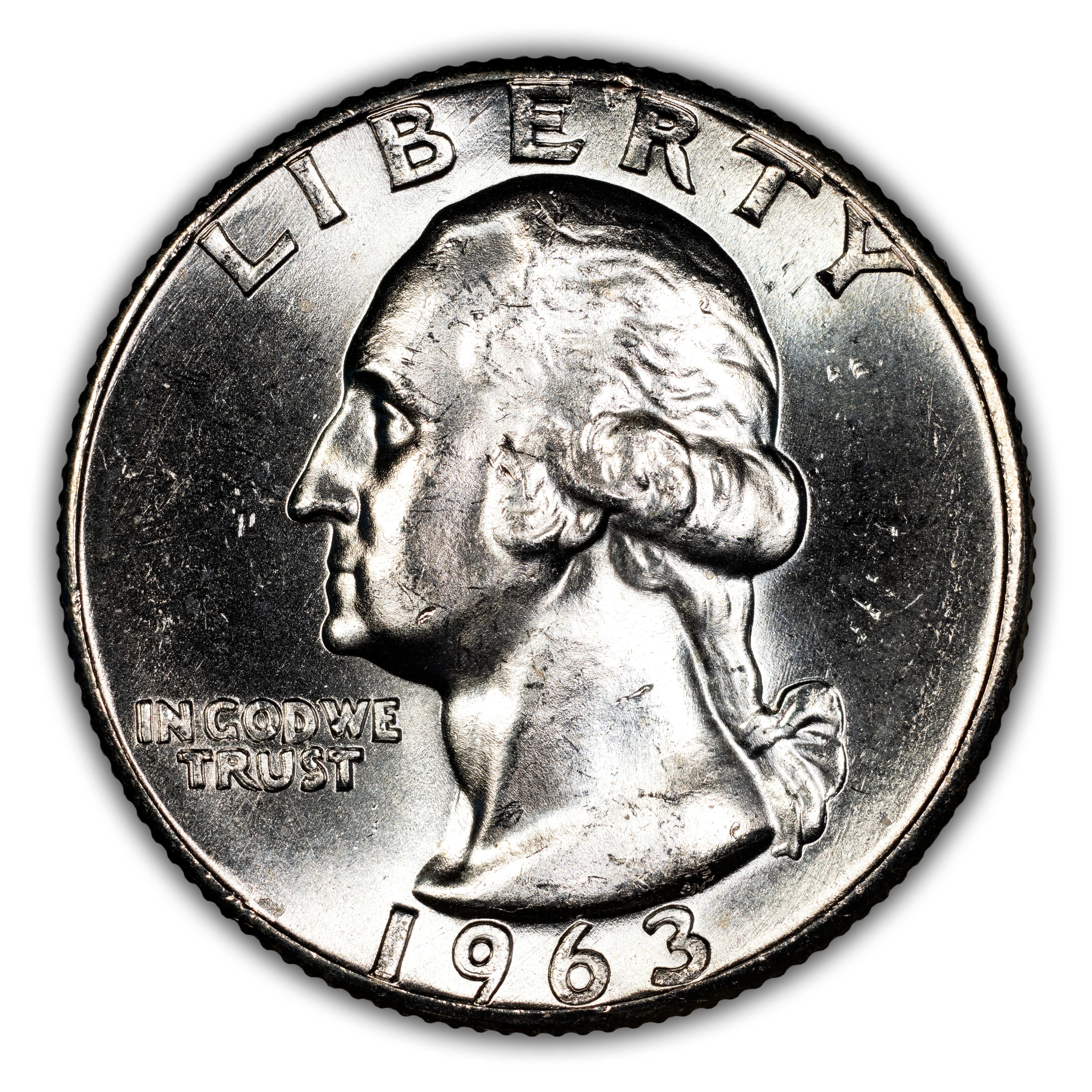 1963 25c Doubled Die Obverse, FS-101 MS thumbnail 2