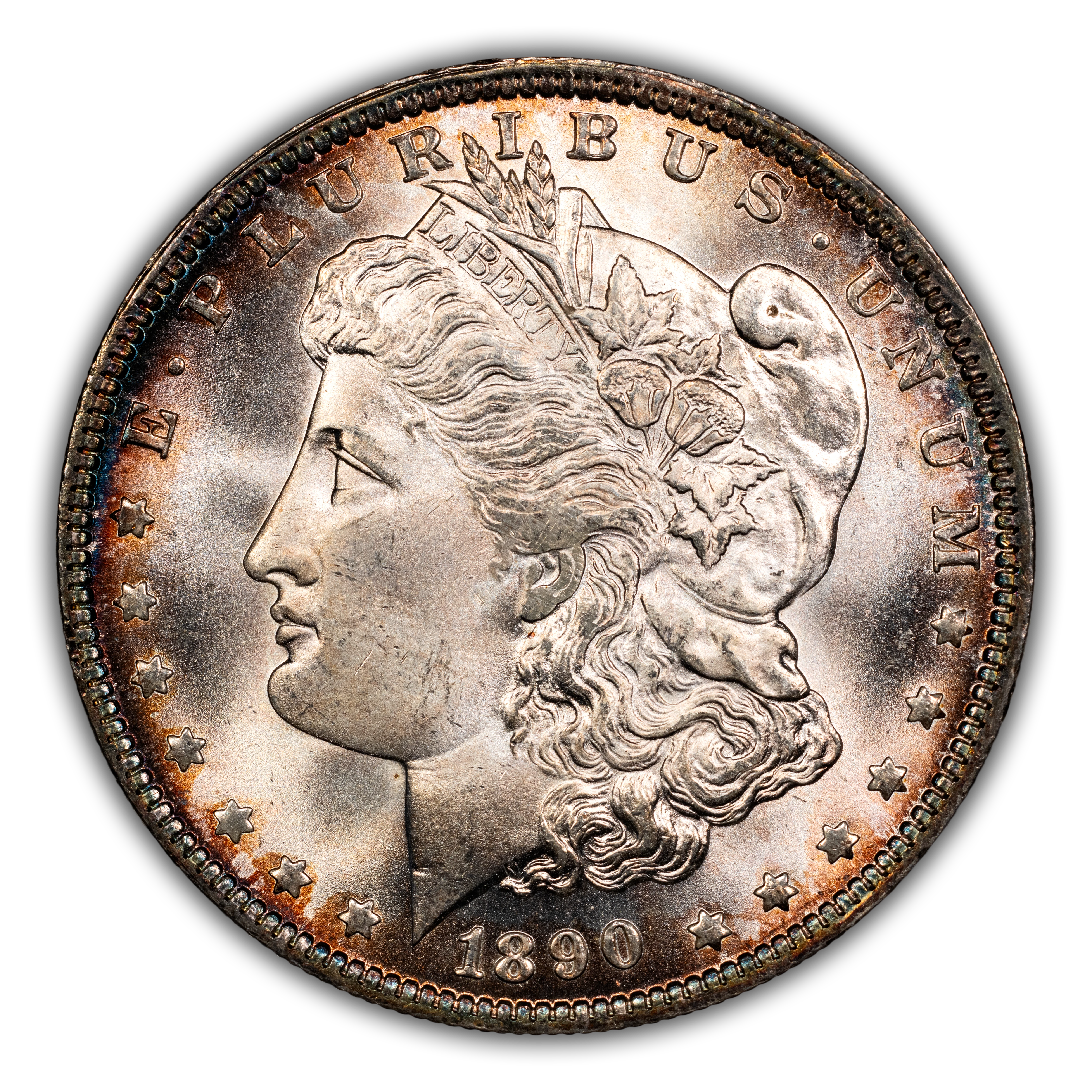 1890-O $1  Die Break AMERICA, VAM-4C MS thumbnail 5