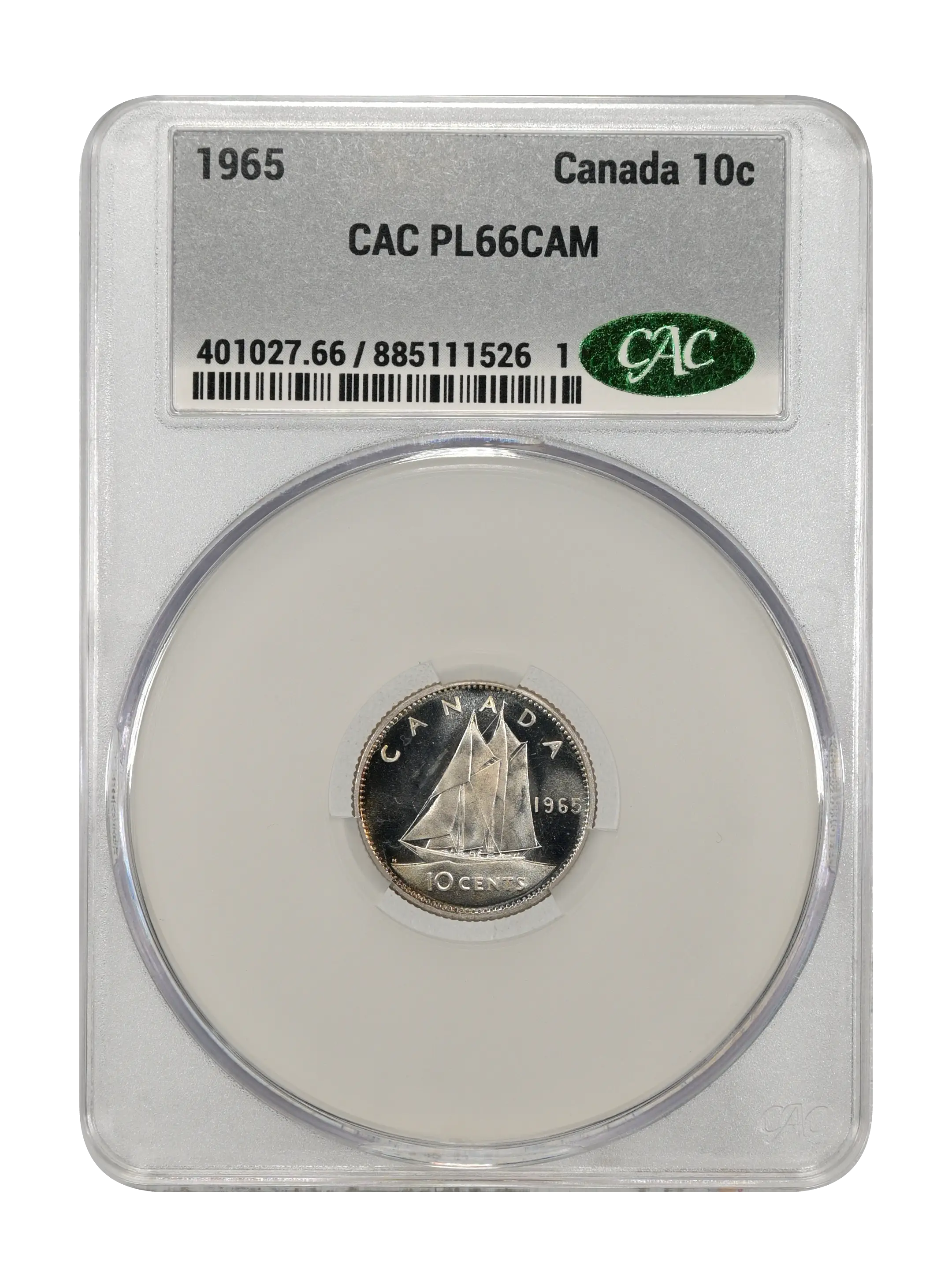 1965 10c Bluenose PL CAM