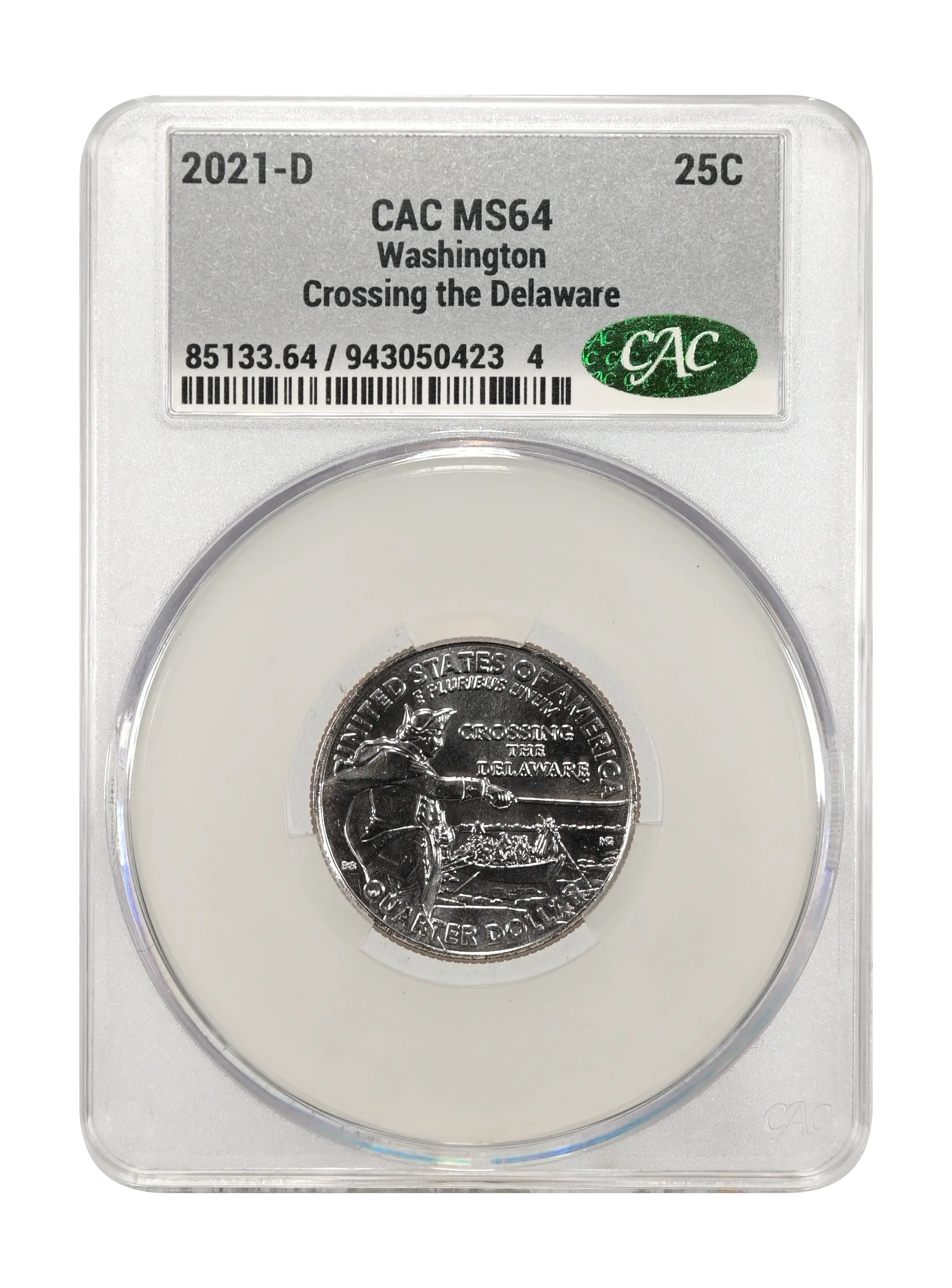 2021-D 25c Washington Crossing the Delaware, Clad MS thumbnail 4
