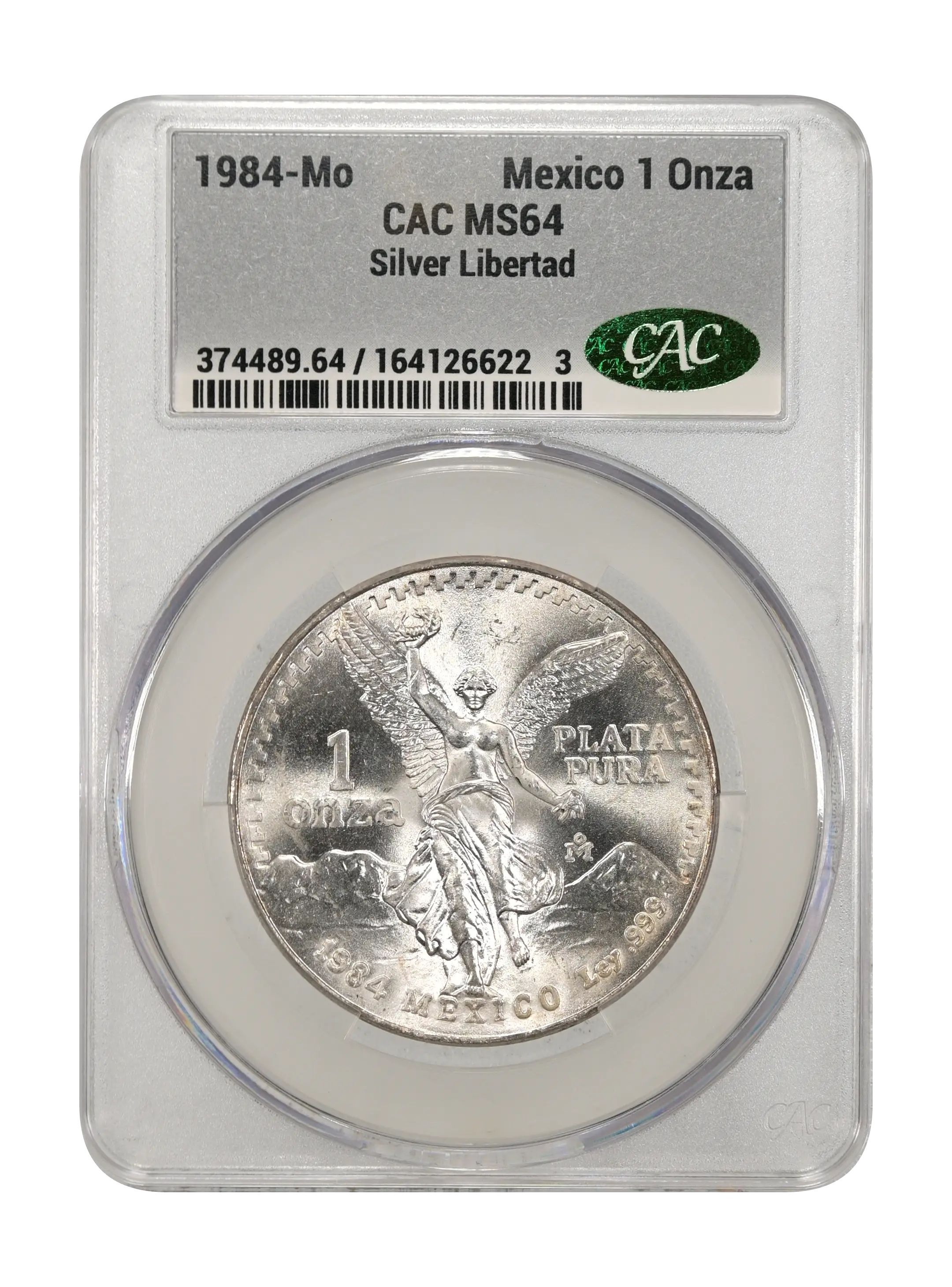 1984-Mo 1 Onza Libertad, Silver MS (KM-494.1) thumbnail 15