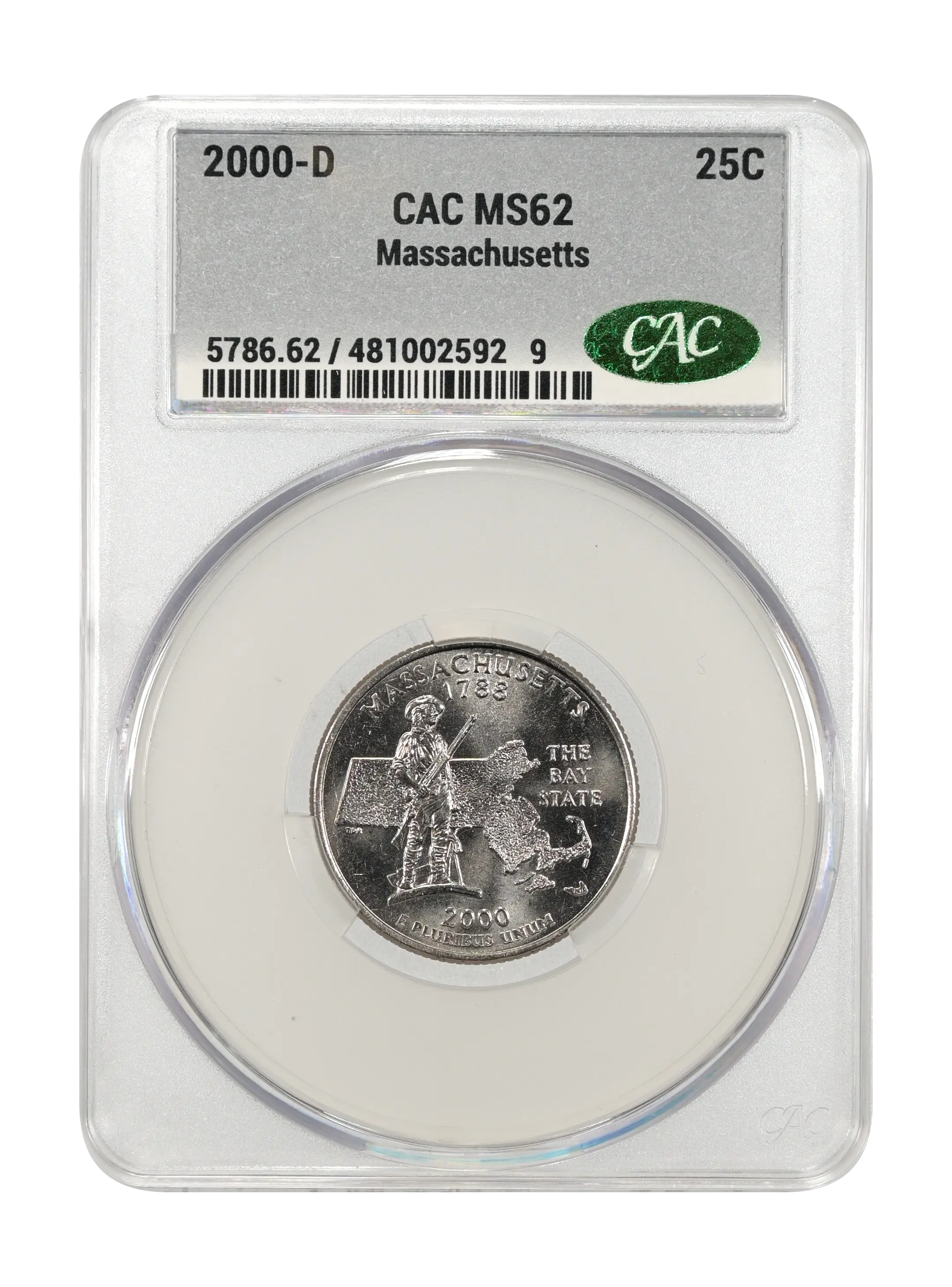 2000-D 25c Massachusetts MS thumbnail 2