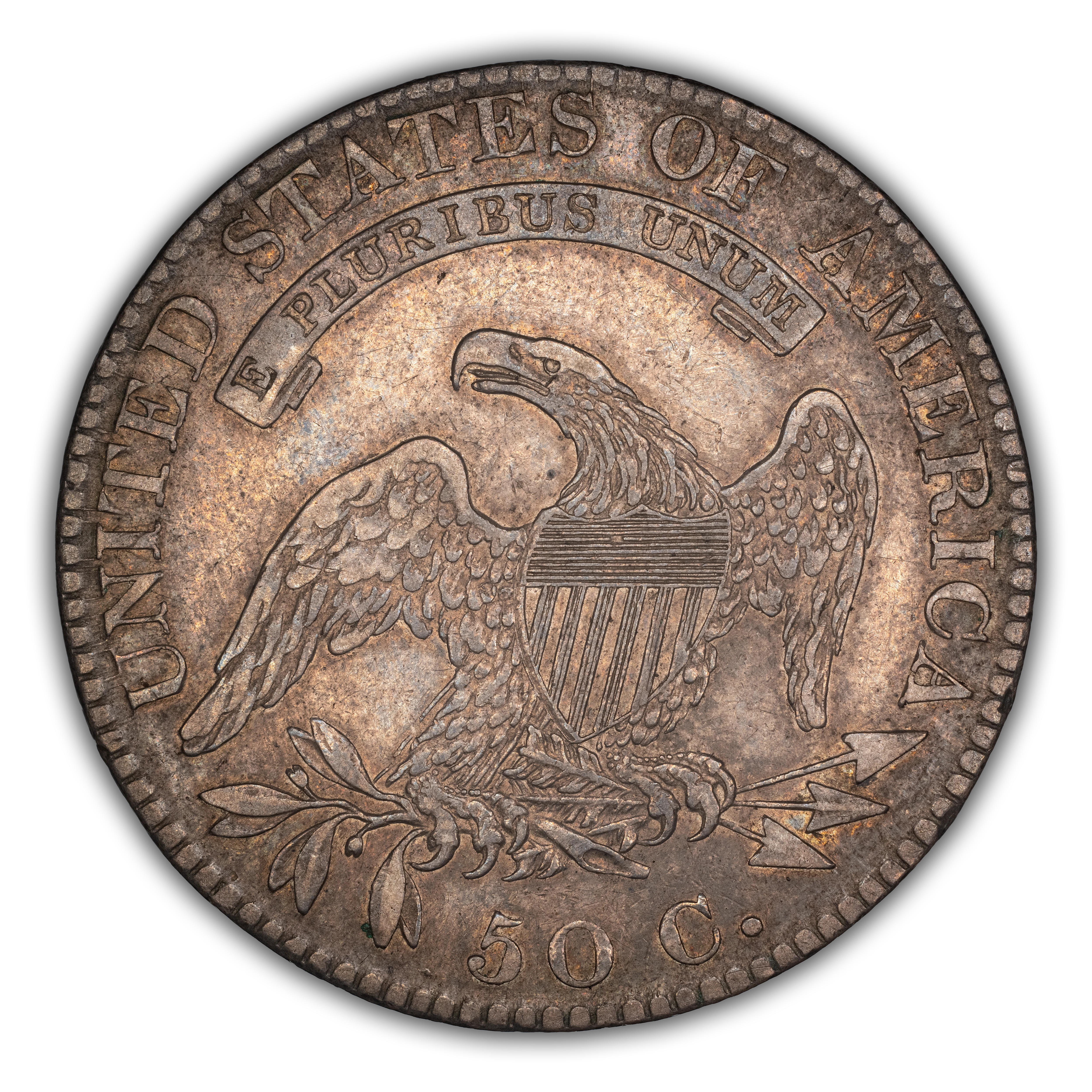 1819/8 50c Large 9, Pointed 1s, O-105 MS thumbnail 6