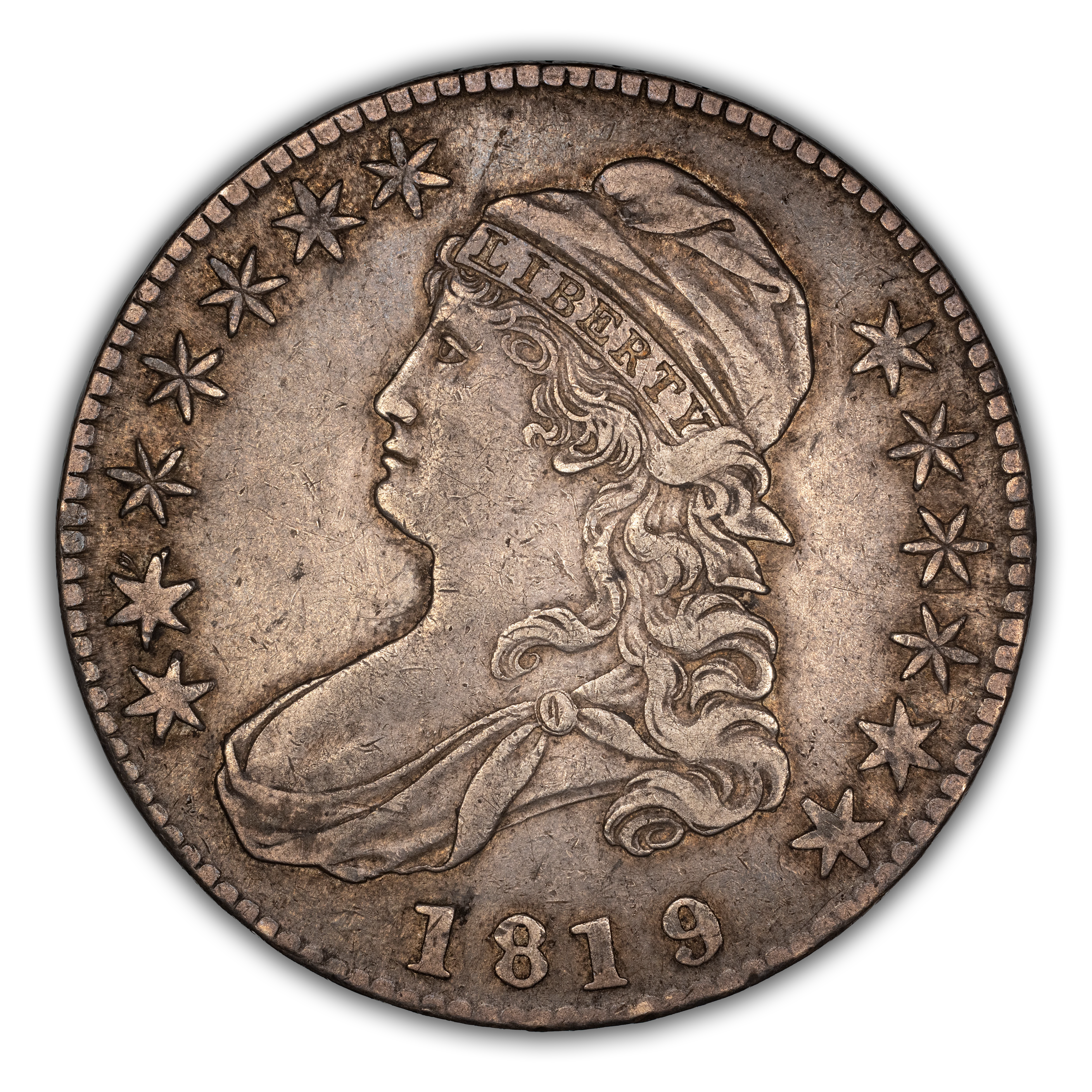 1819/8 50c Large 9, Flat Top 1s, O-104 MS thumbnail 3
