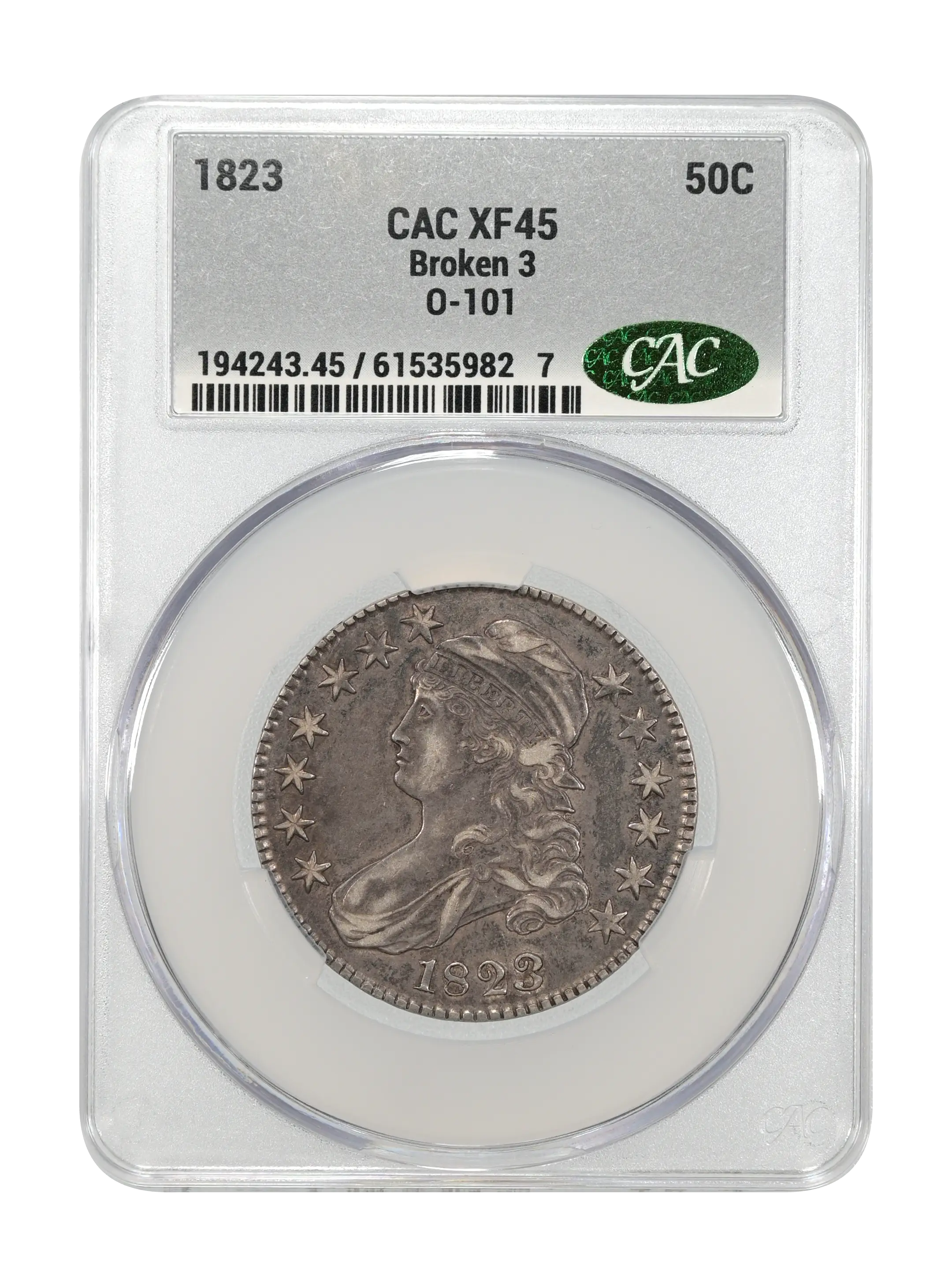 1823 50c Broken 3, O-101 MS thumbnail 15
