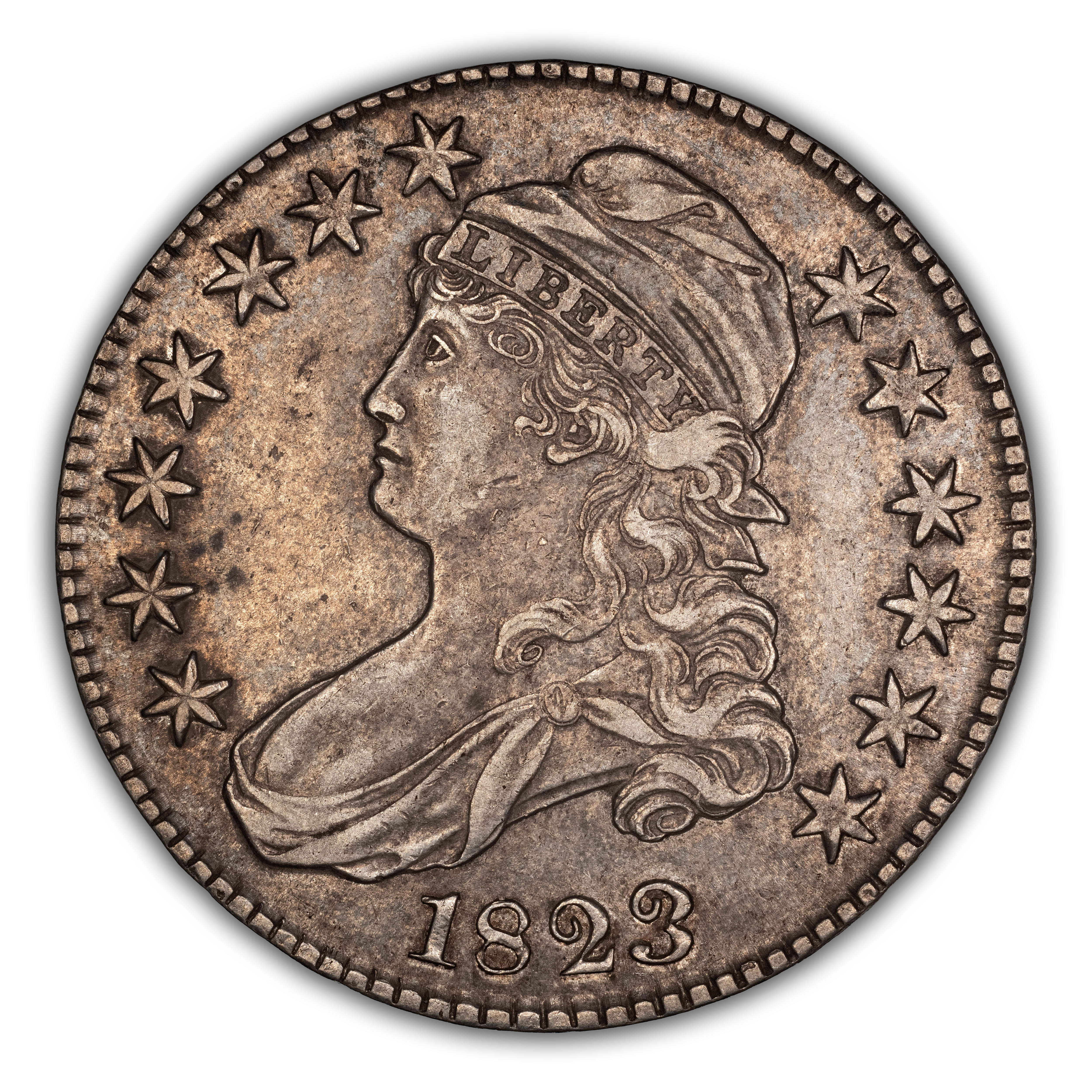 1823 50c Broken 3, O-101 MS thumbnail 2