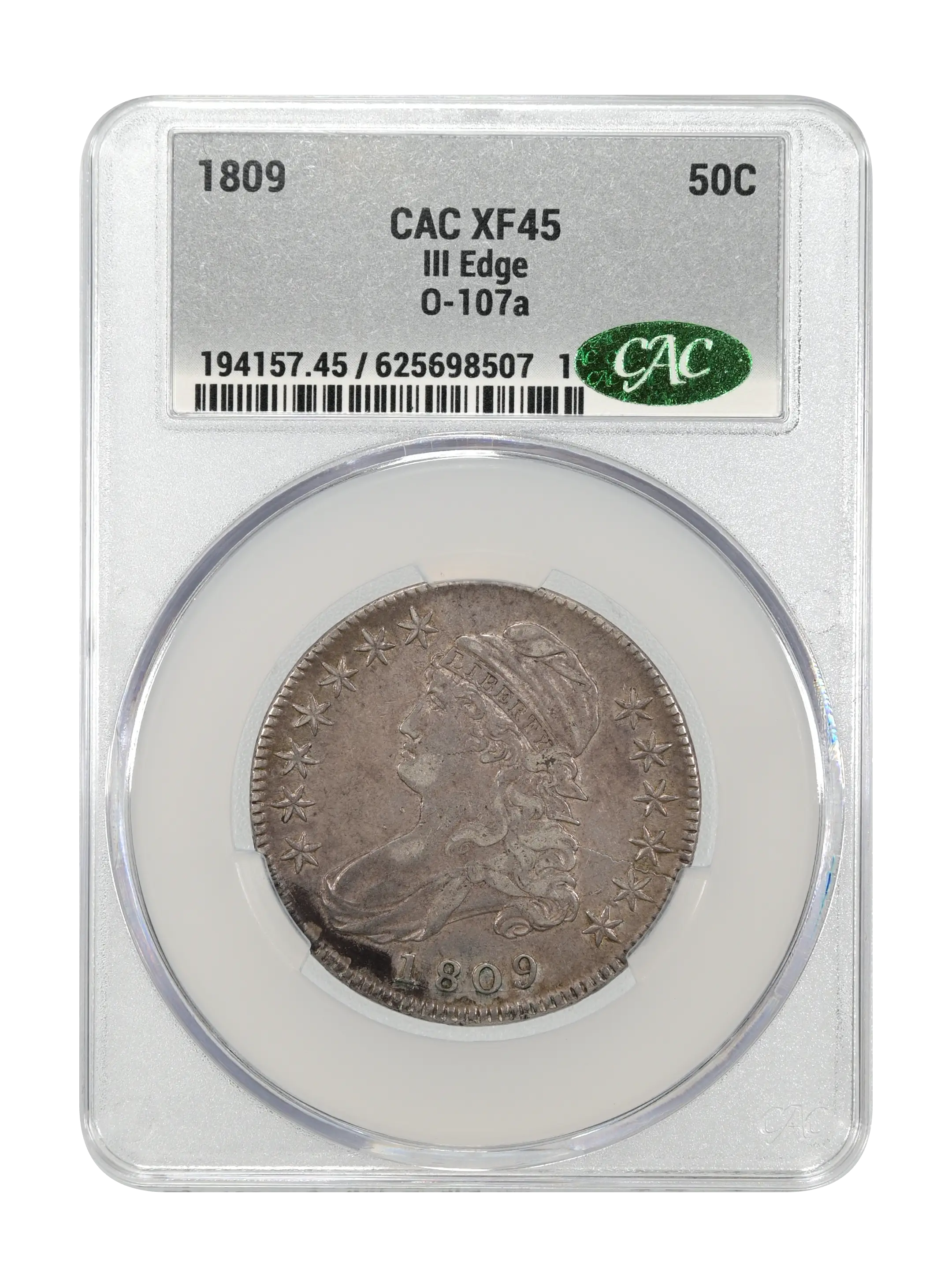 1809 50c III Edge, O-107a MS thumbnail 9