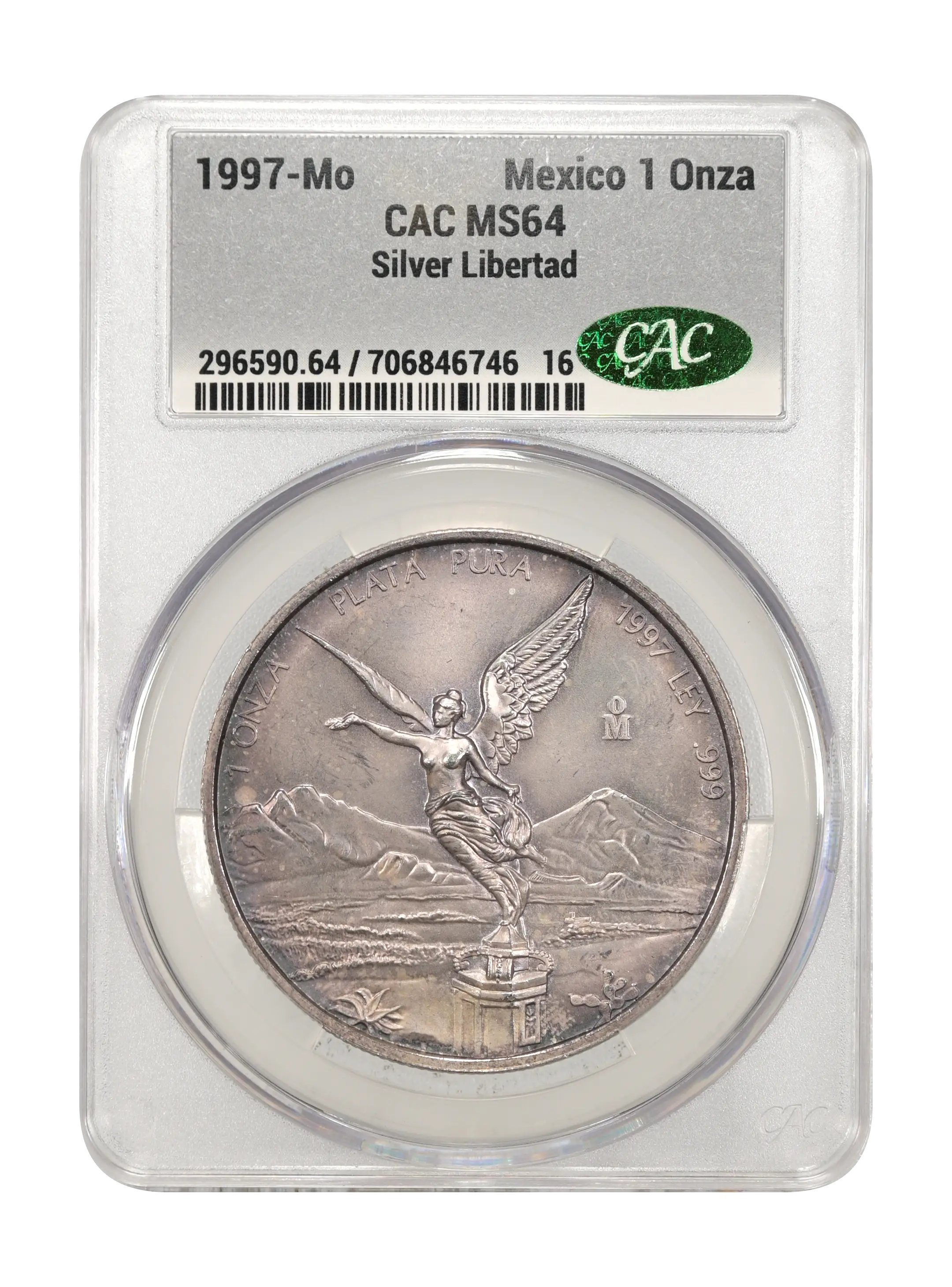 1997-Mo 1 Onza Libertad, Silver MS (KM-613) thumbnail 2