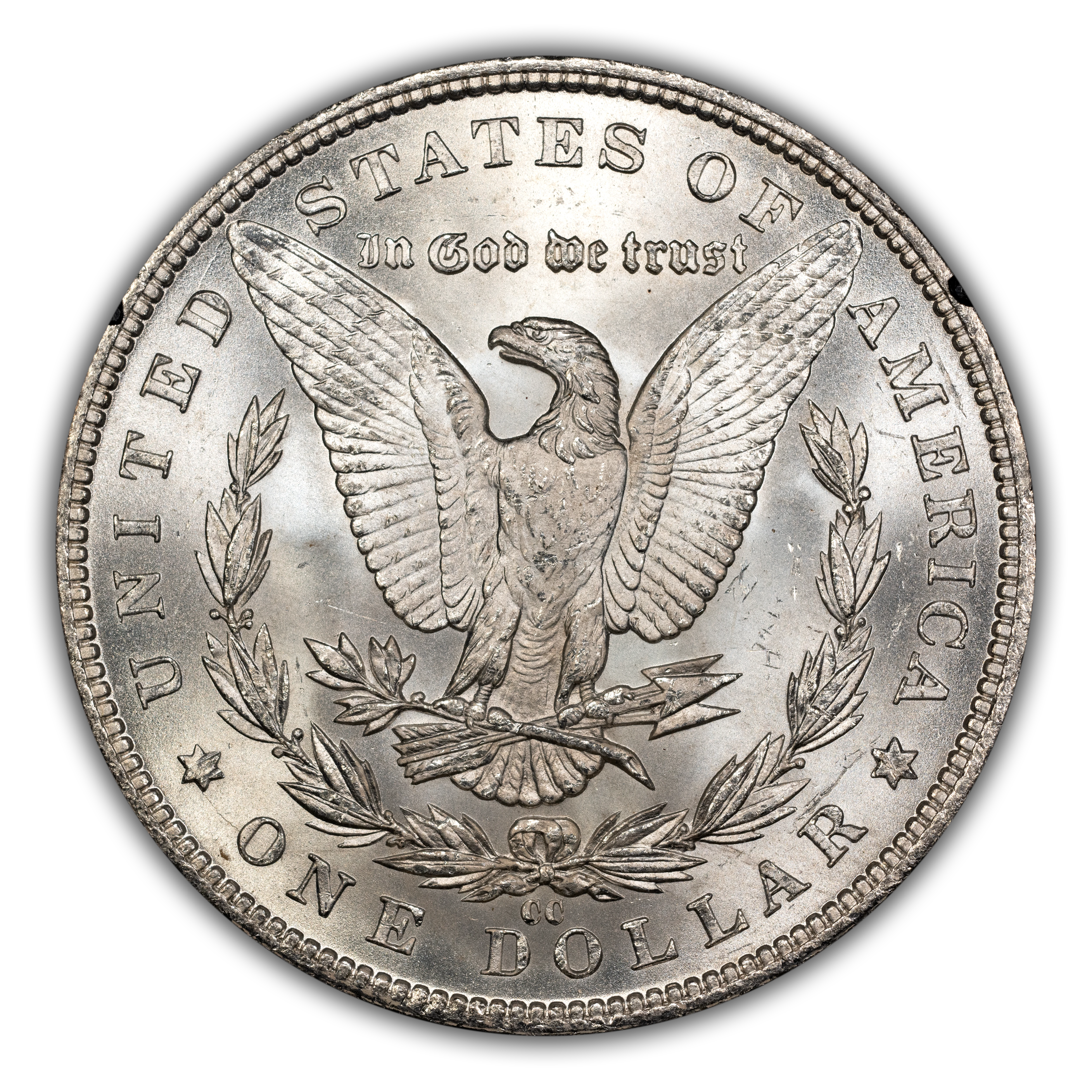 1884-CC $1  GSA Hoard, Die Break Left Wreath Top, VAM-3A MS thumbnail 5