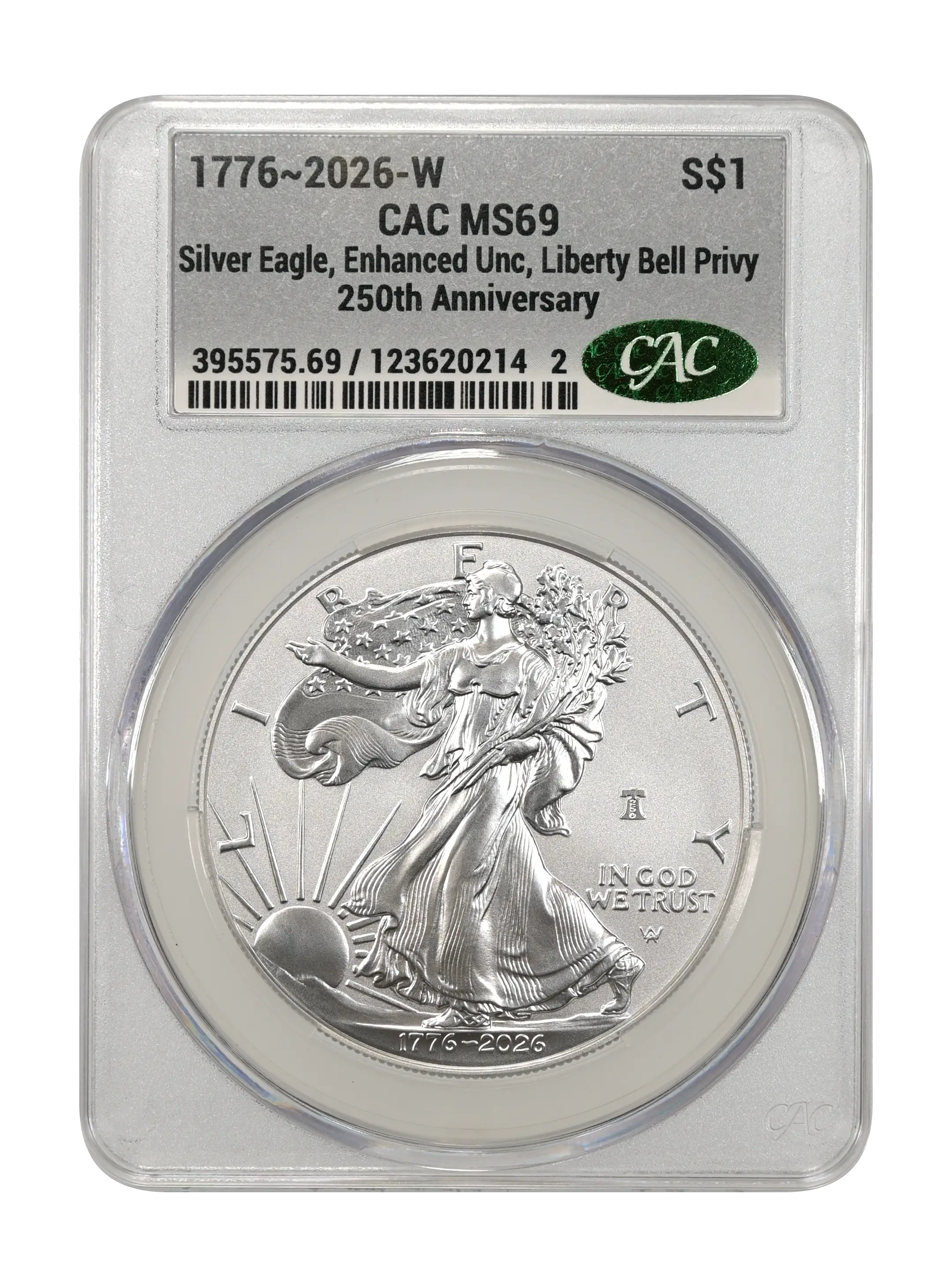 1776~2026-W $1  Silver Eagle, Enhanced Unc, Liberty Bell Privy, 250th Anniversary MS thumbnail 19