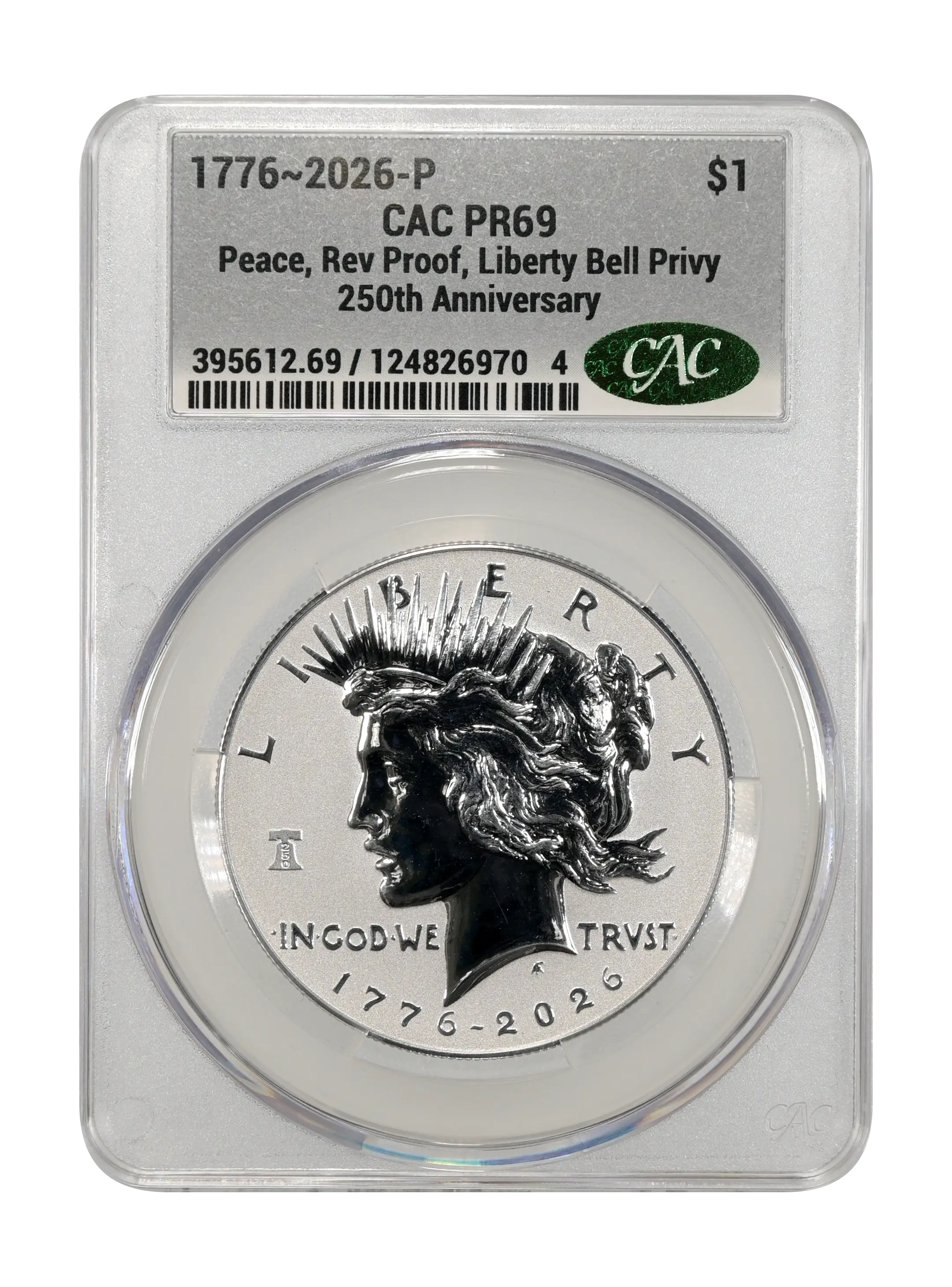 1776~2026-P S$1  Peace, Liberty Bell Privy, Reverse Proof PR thumbnail 14