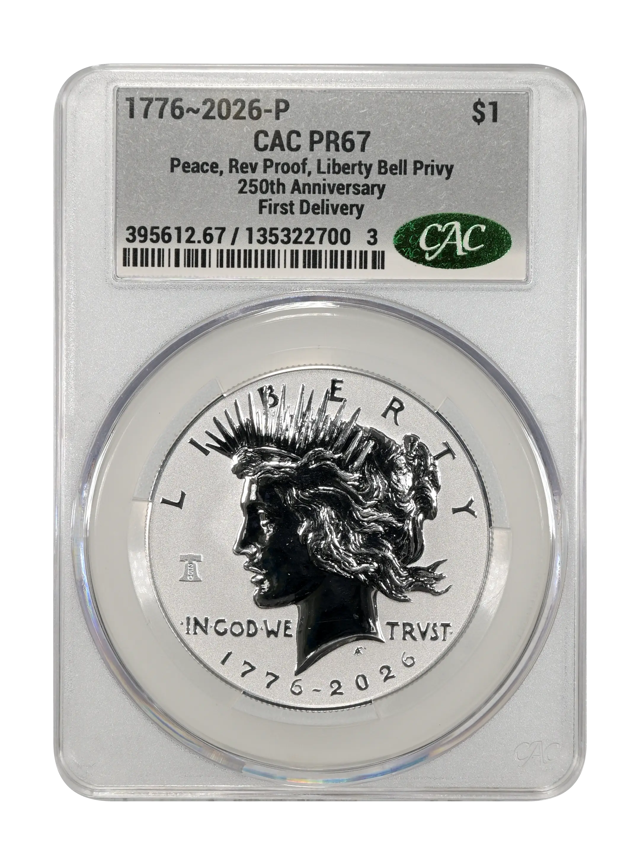 1776~2026-P S$1  Peace, Liberty Bell Privy, Reverse Proof PR thumbnail 15