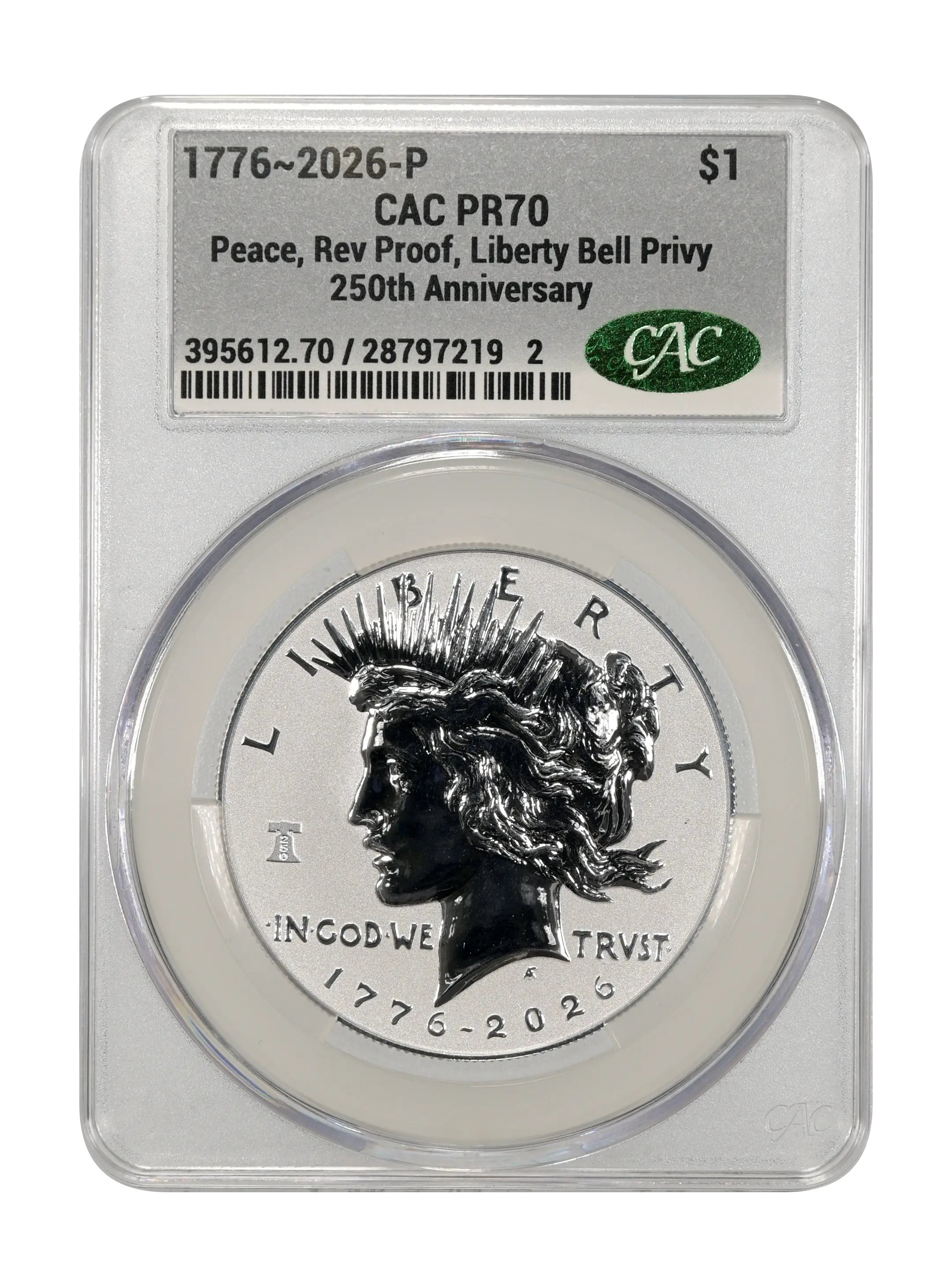 1776~2026-P S$1  Peace, Liberty Bell Privy, Reverse Proof PR thumbnail 13