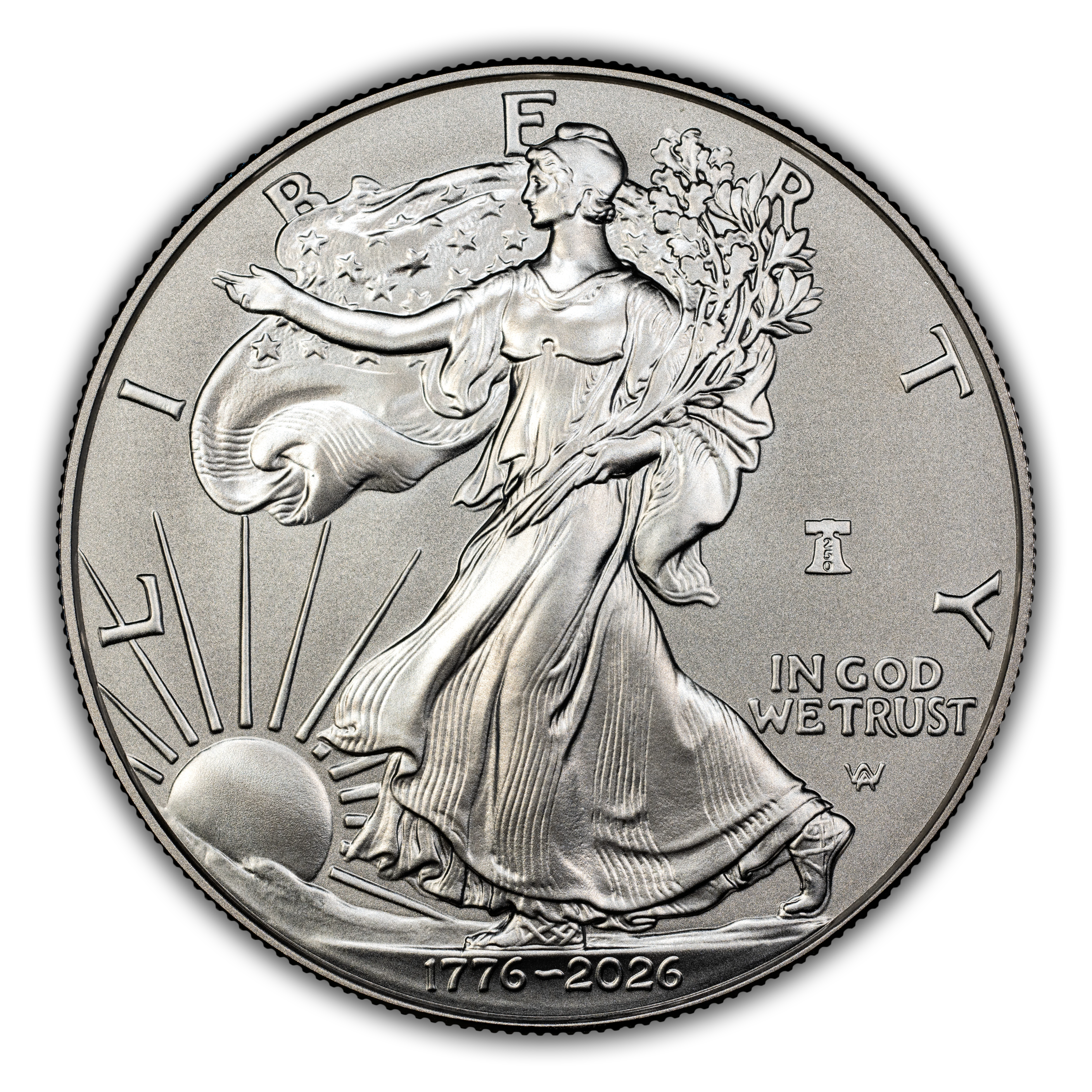 1776~2026-W $1  Silver Eagle, Enhanced Unc, Liberty Bell Privy, 250th Anniversary MS thumbnail 6