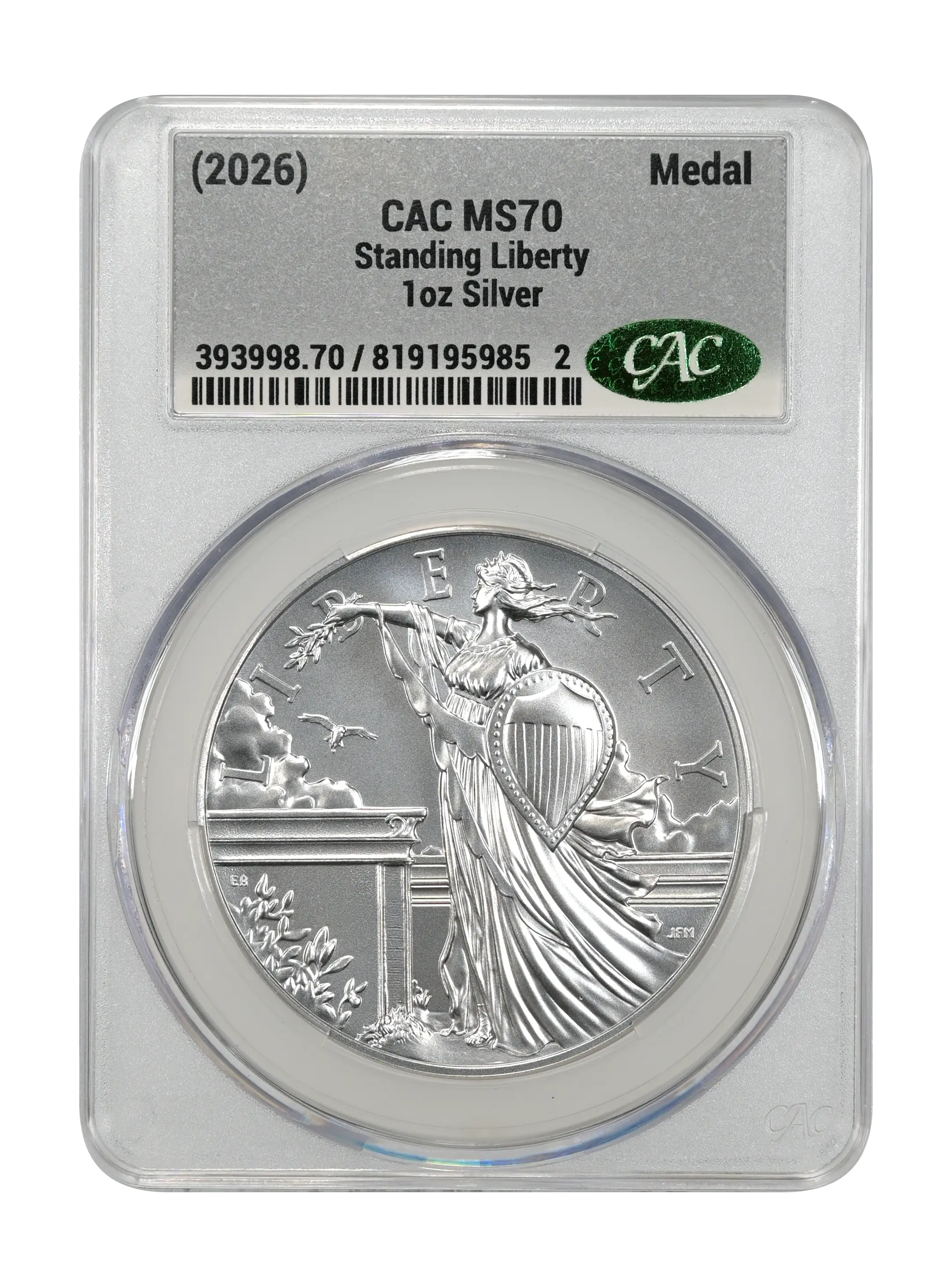 (2026) Medal 1oz Silver, Standing Liberty MS thumbnail 18