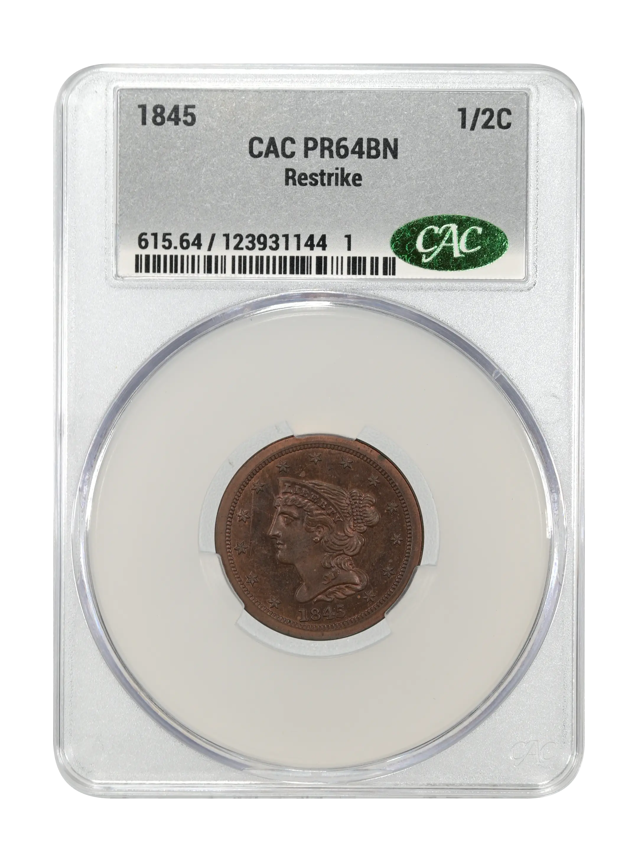 1845 1/2c Restrike PR BN thumbnail 9
