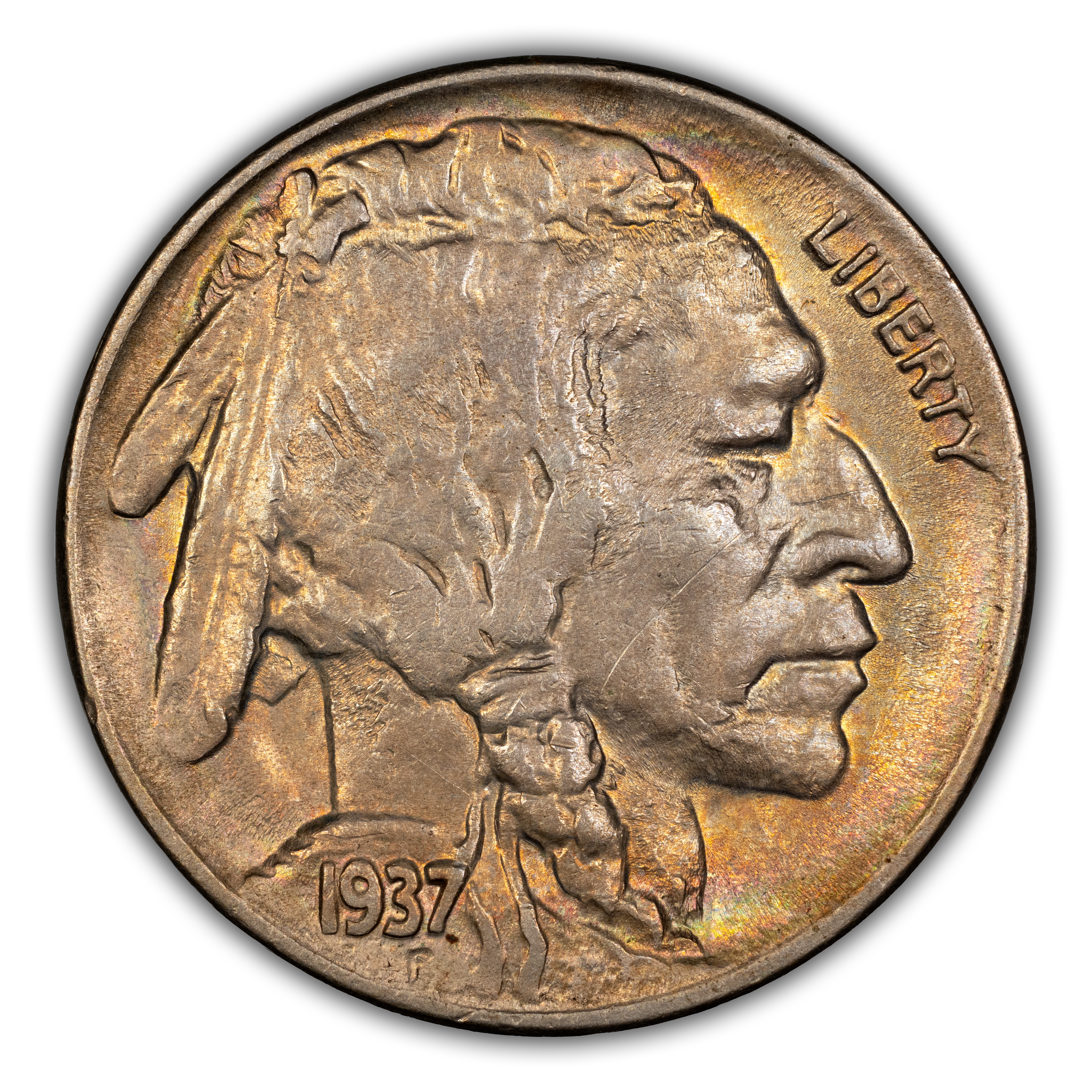 1937-D 5c 3 Legs MS thumbnail 3