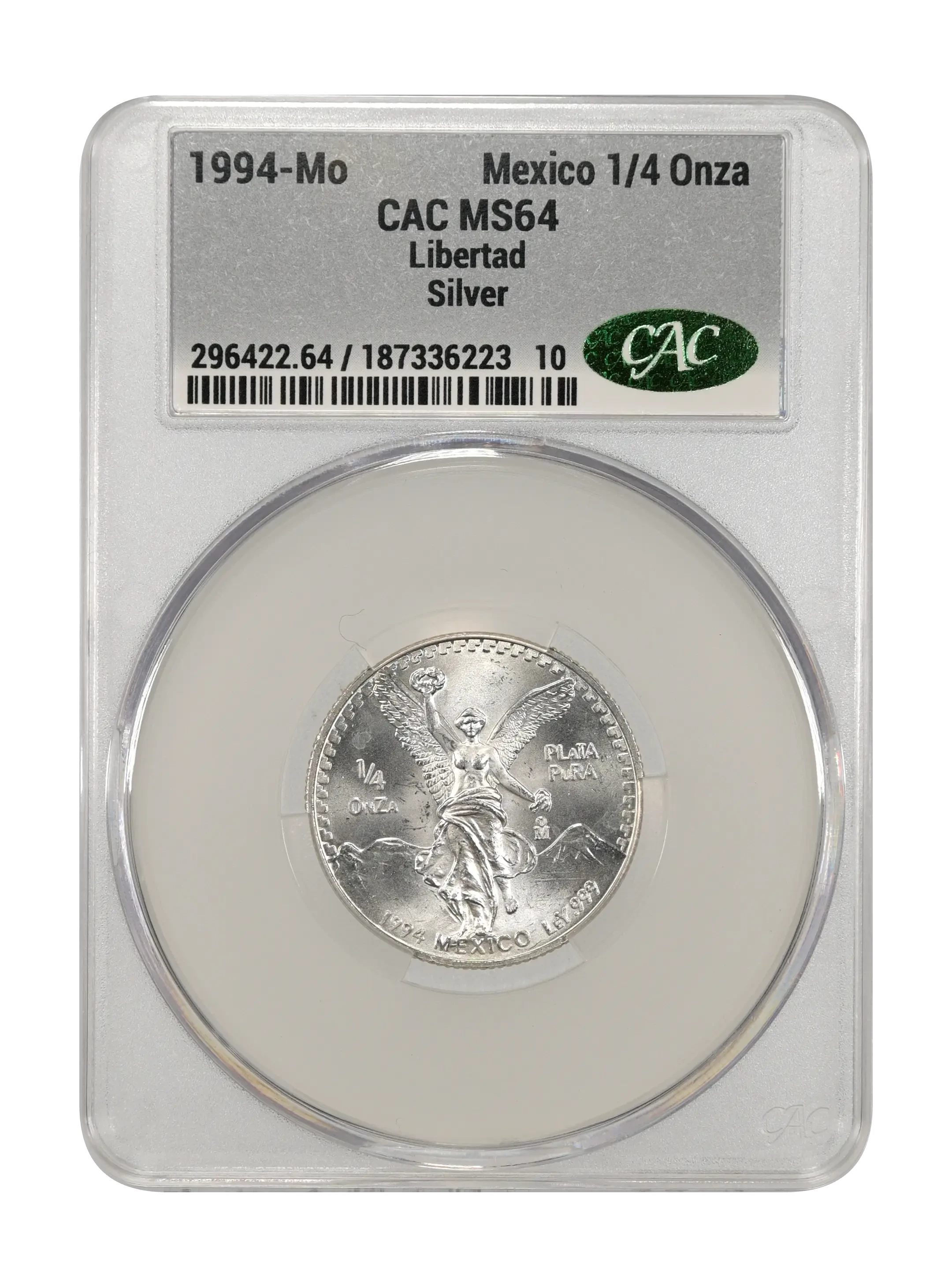 Mexico 1996 Silver 1/4 Onza Libertad Coin Values & Prices | Greysheet