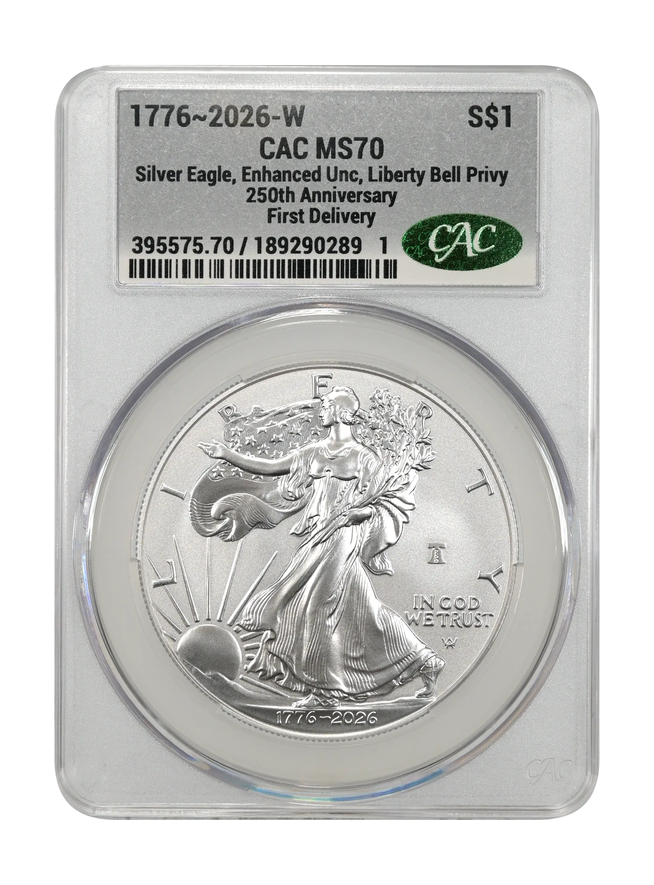 1776~2026-W $1  Silver Eagle, Enhanced Unc, Liberty Bell Privy, 250th Anniversary MS thumbnail 14