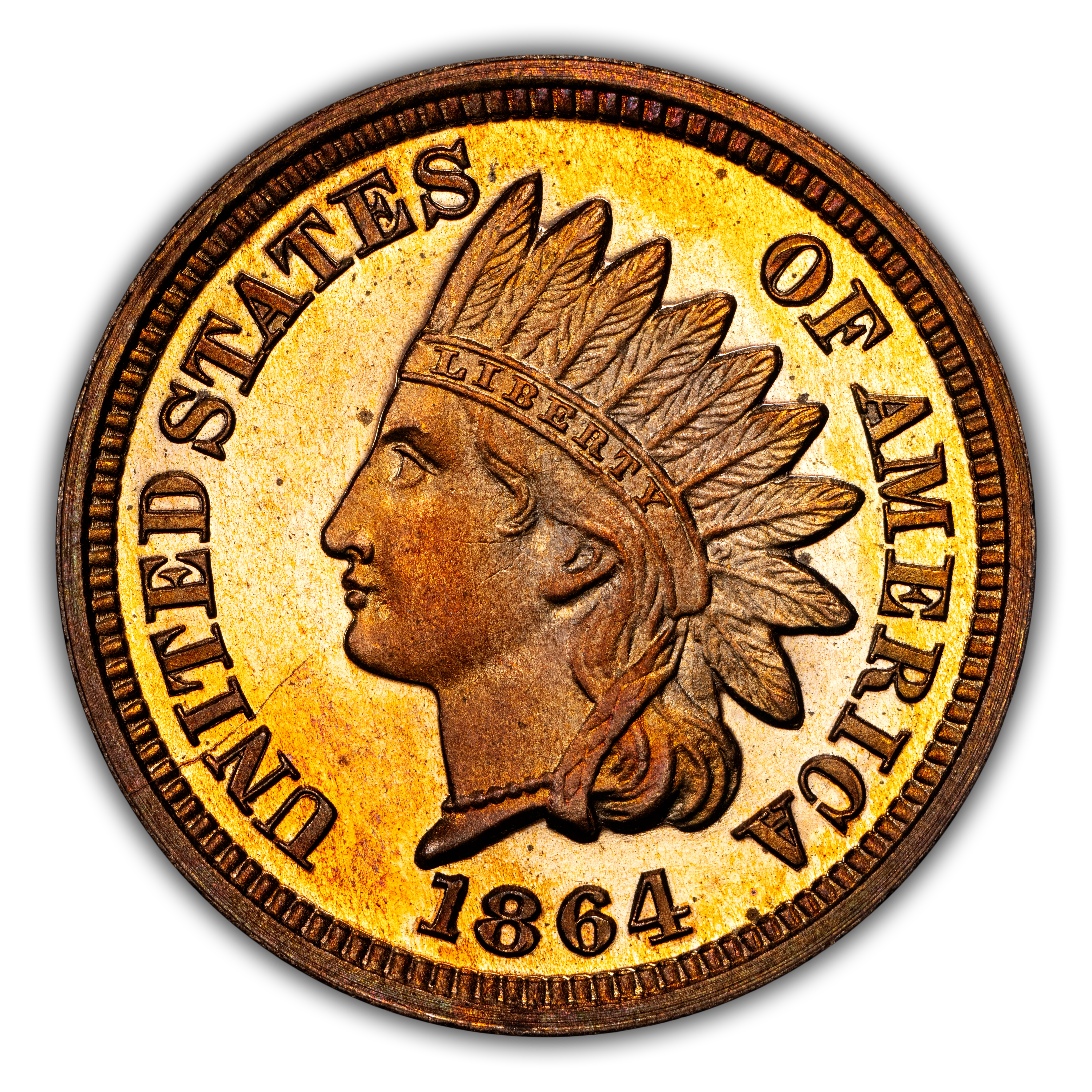 1864 1c Copper Nickel PR CAM thumbnail 3