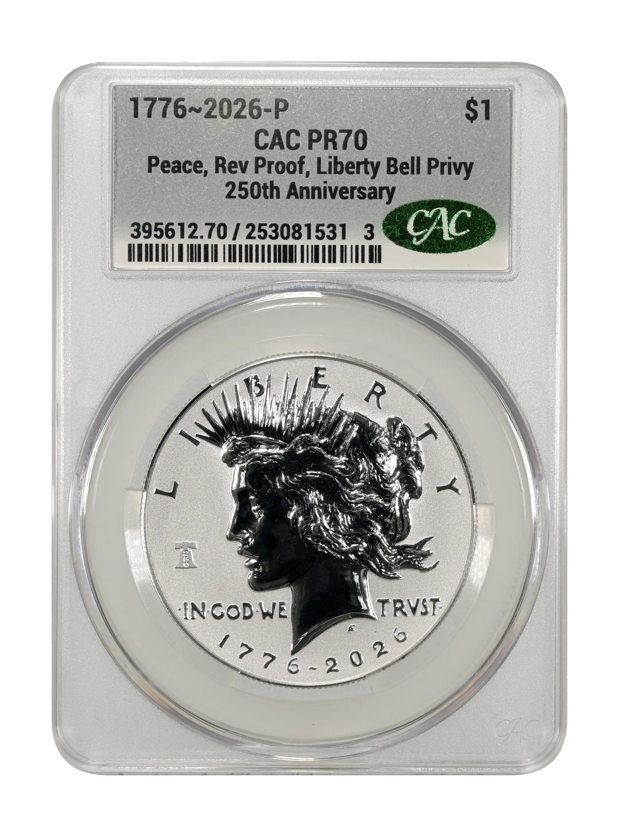 1776~2026-P S$1  Peace, Liberty Bell Privy, Reverse Proof PR thumbnail 12