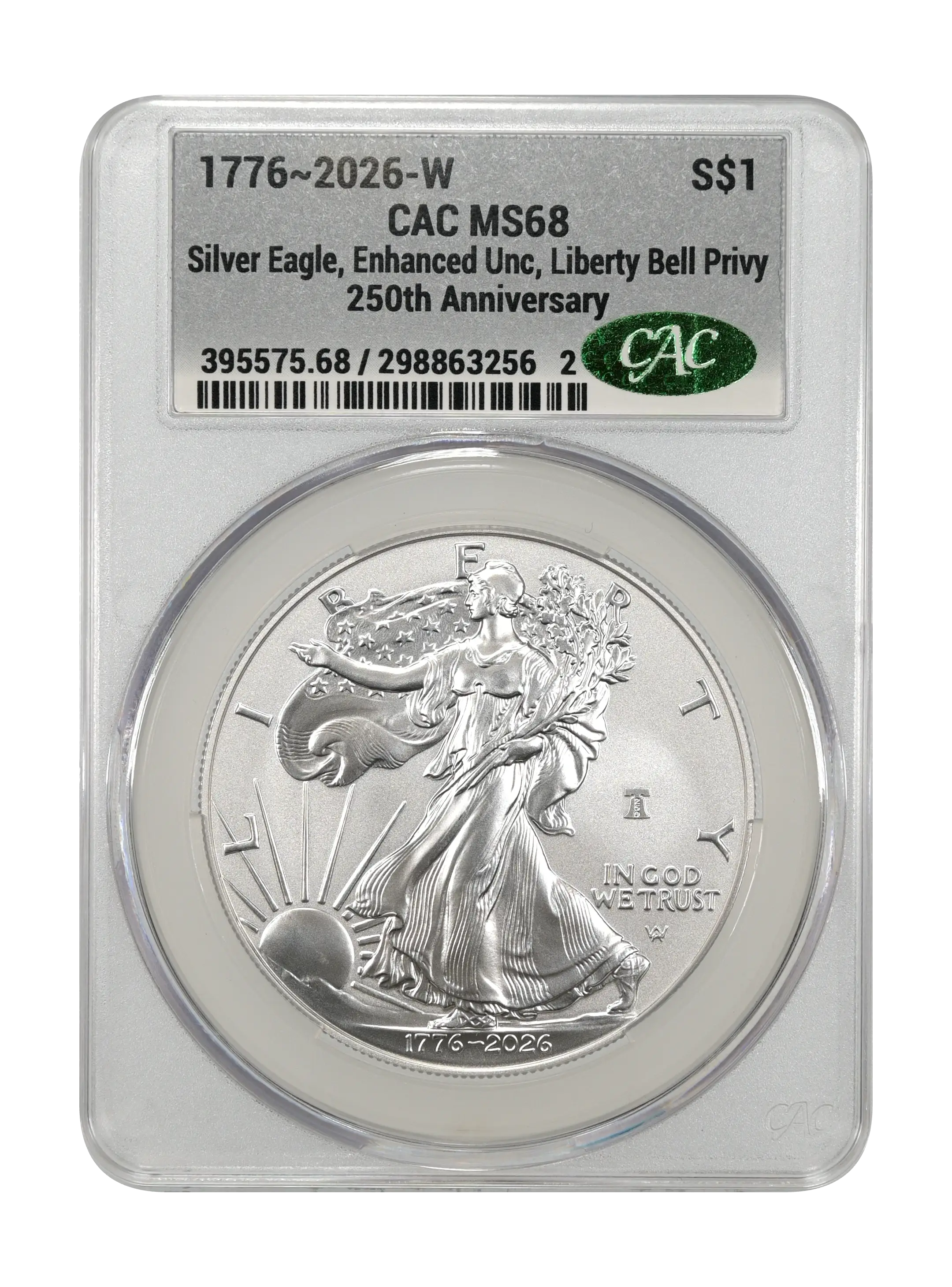 1776~2026-W $1  Silver Eagle, Enhanced Unc, Liberty Bell Privy, 250th Anniversary MS thumbnail 15