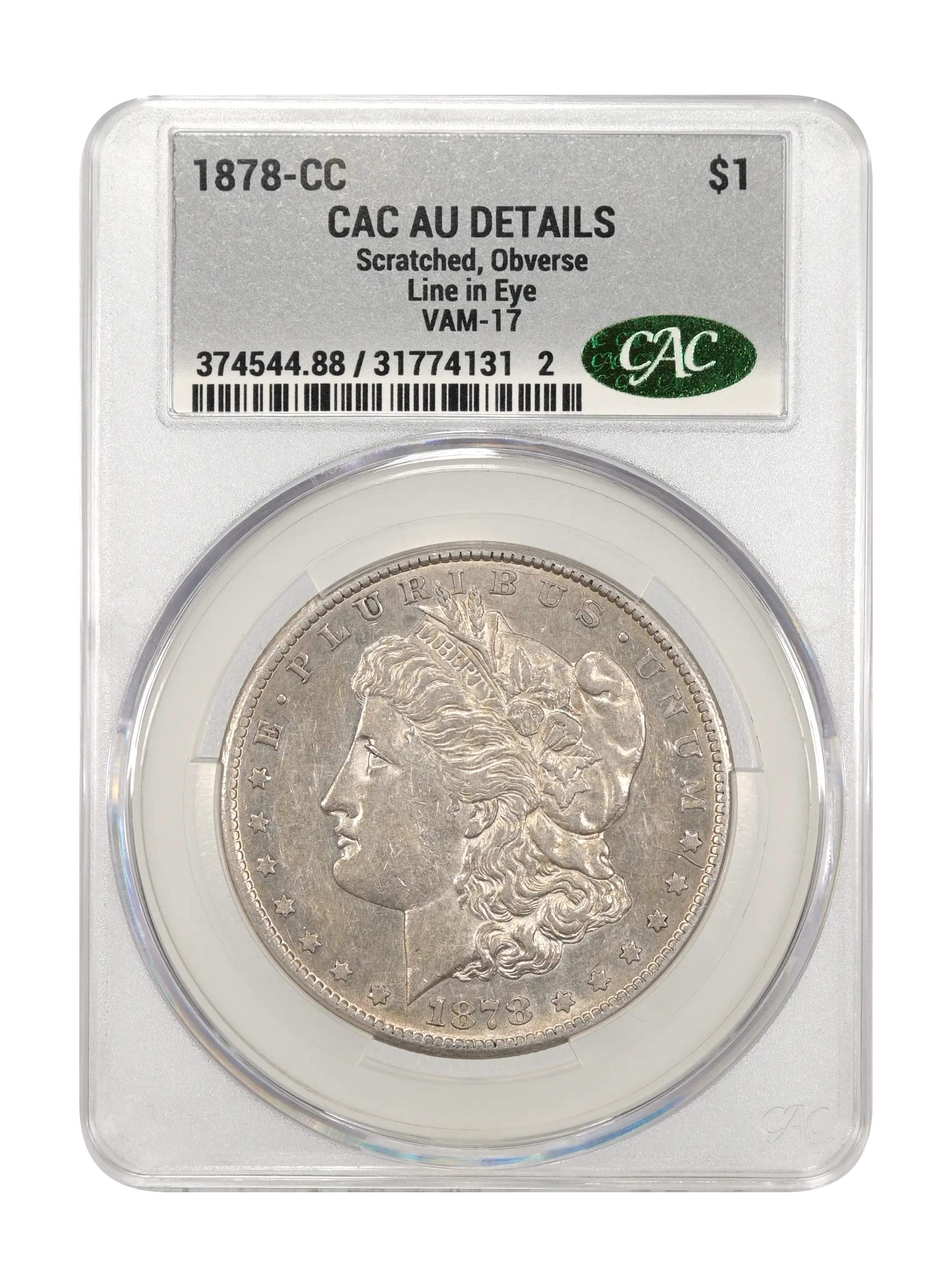 1878-CC $1  Line in Eye, VAM-17 MS thumbnail 4