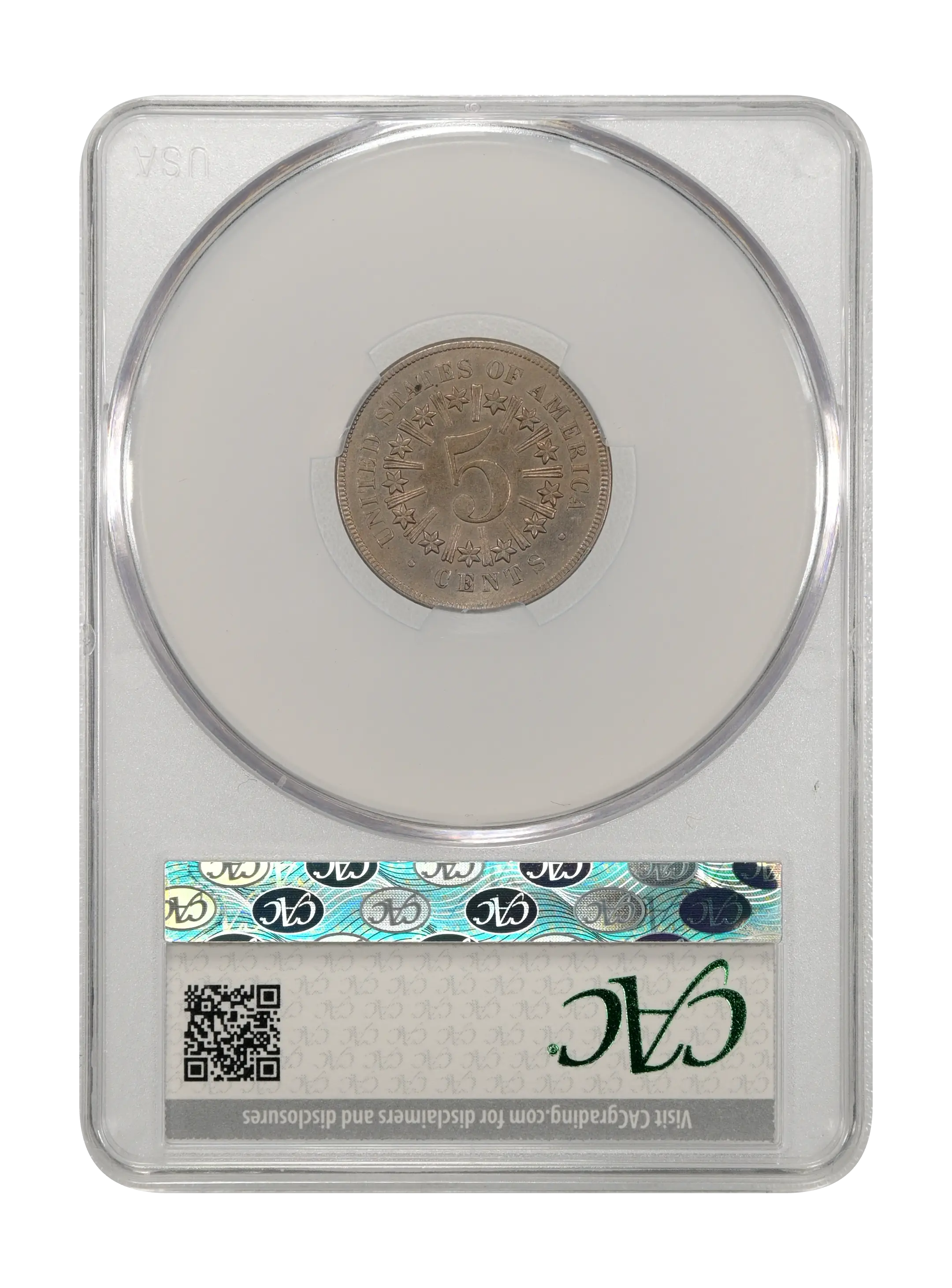 1866/1866 5c Rays, Repunched Date, FS-301 MS thumbnail 6