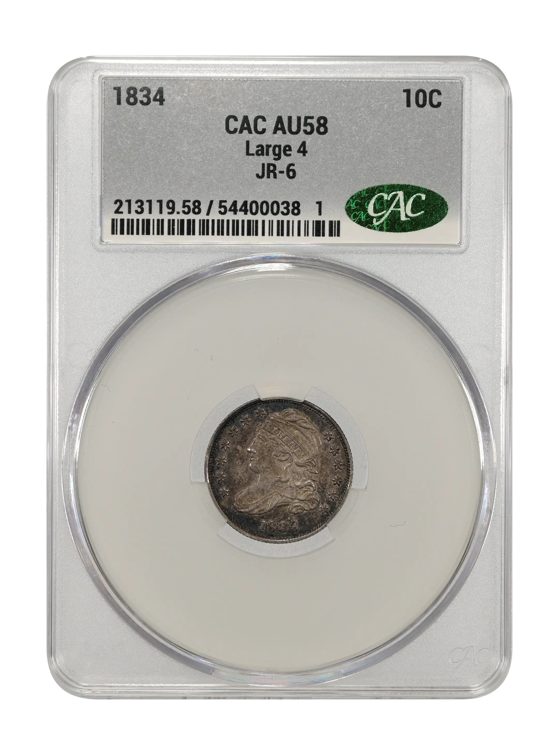 1834 10c Large 4, JR-6 MS thumbnail 13