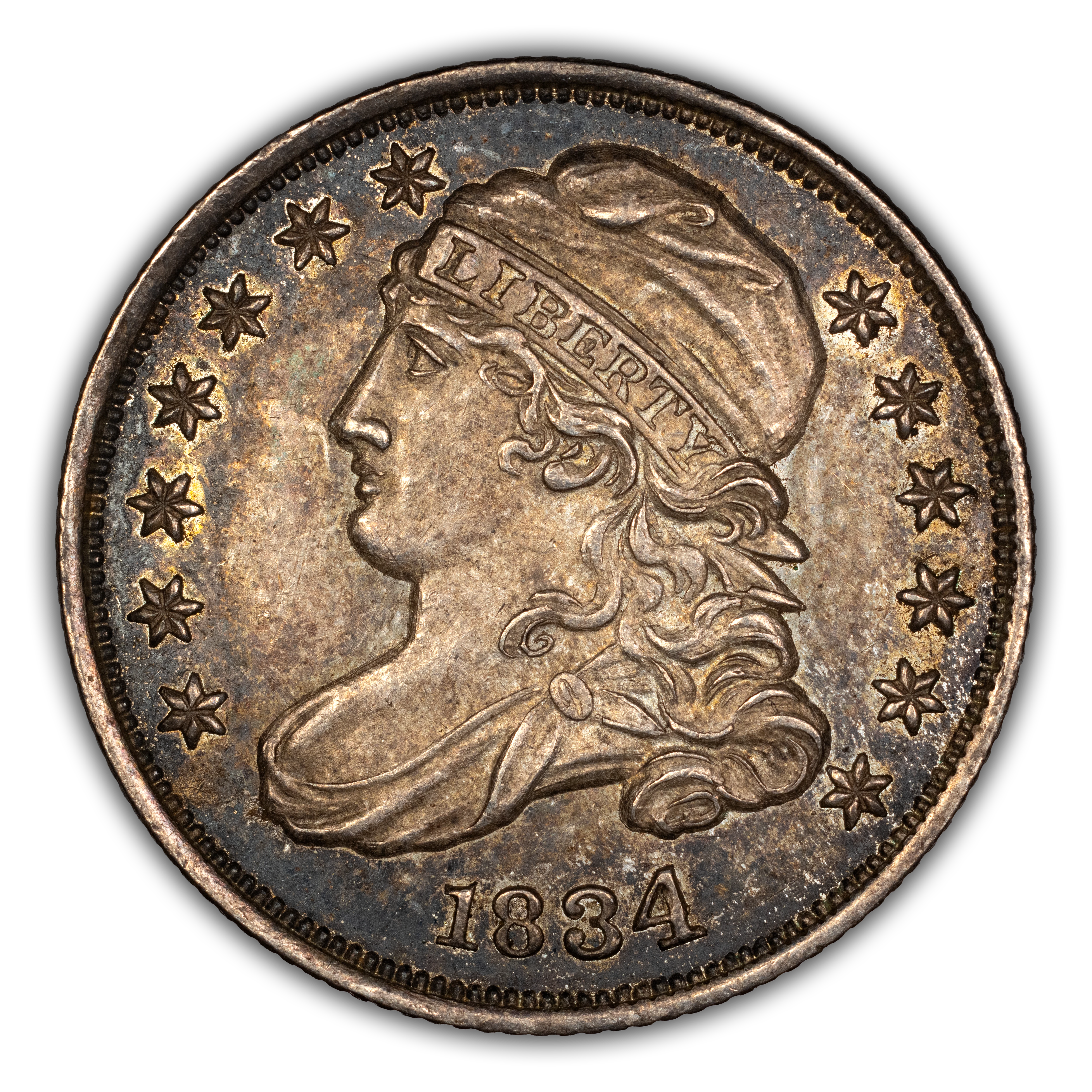 1834 10c Large 4, JR-6 MS