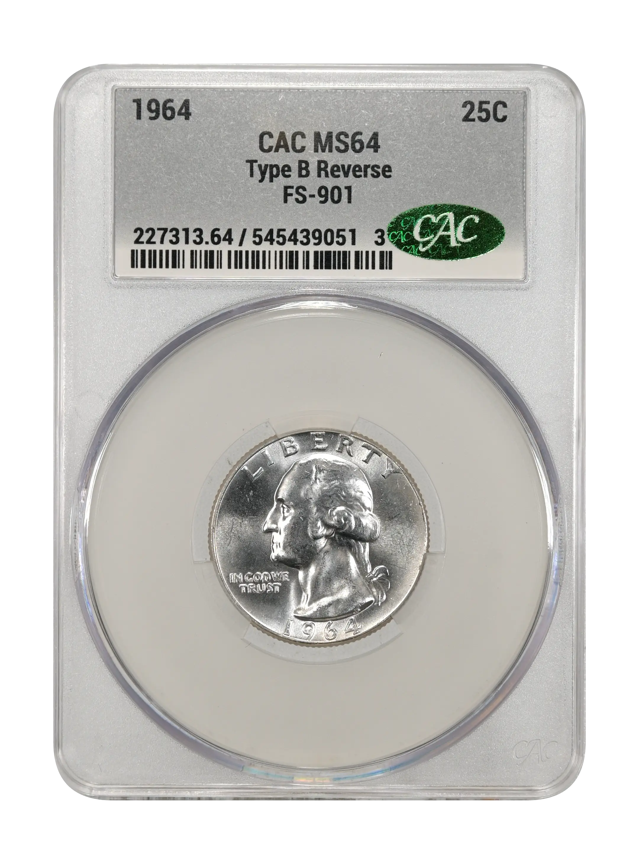 1964 25c Type B Reverse, FS-901 MS thumbnail 14