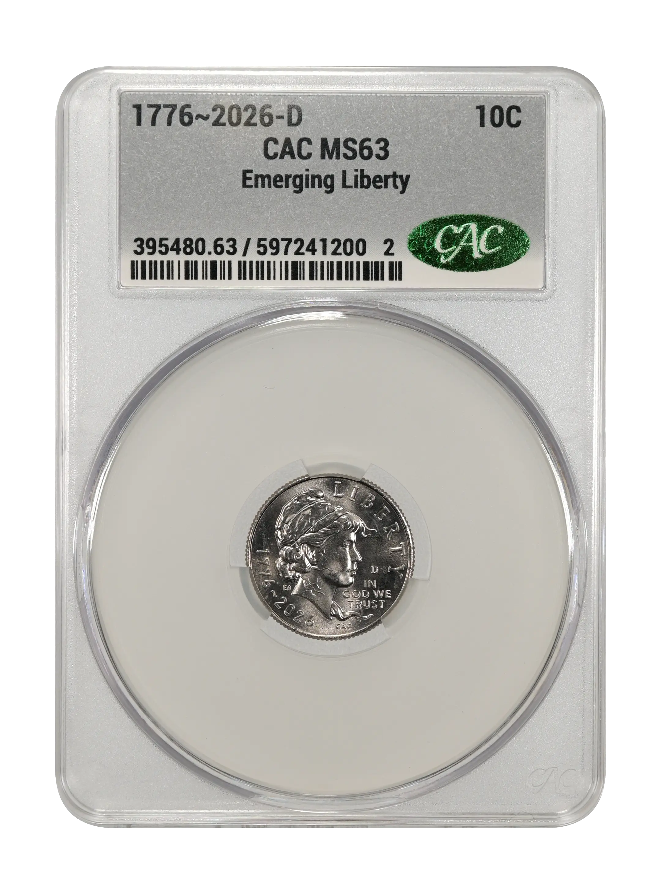 1776~2026-D 10c Emerging Liberty MS thumbnail 18